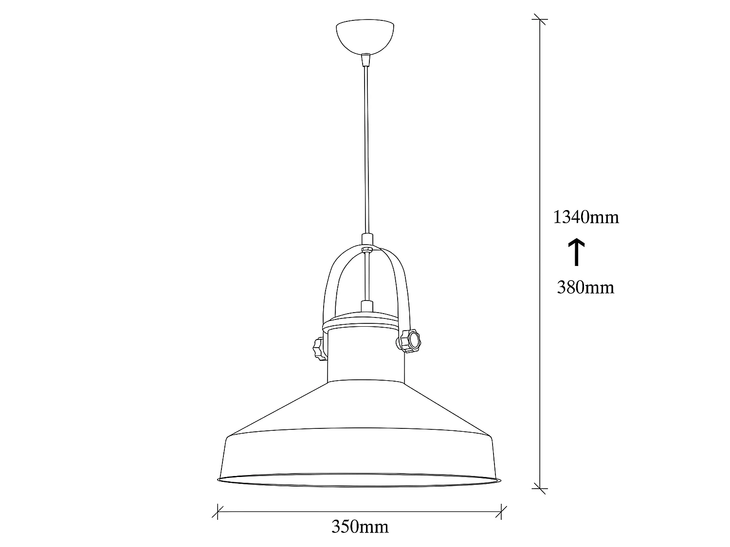 Candeeiro suspenso Momo retro vintage com abajur branco e detalhe em latão 1xE27 ø35cm