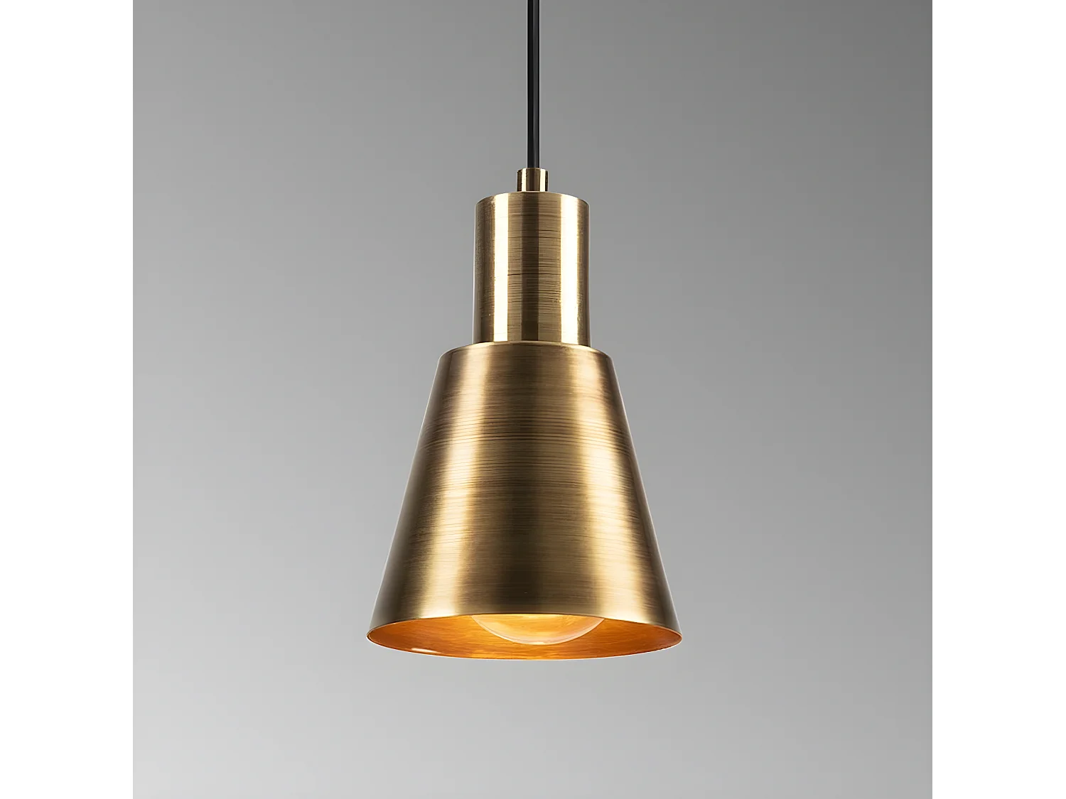 Nordic - Hanglamp Ribe met antiek gouden kap 1xE27 ø14cm