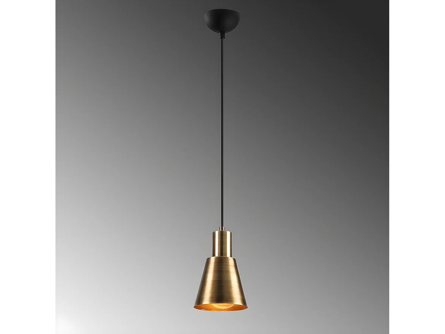 Nordic - Hanglamp Ribe met antiek gouden kap 1xE27 ø14cm