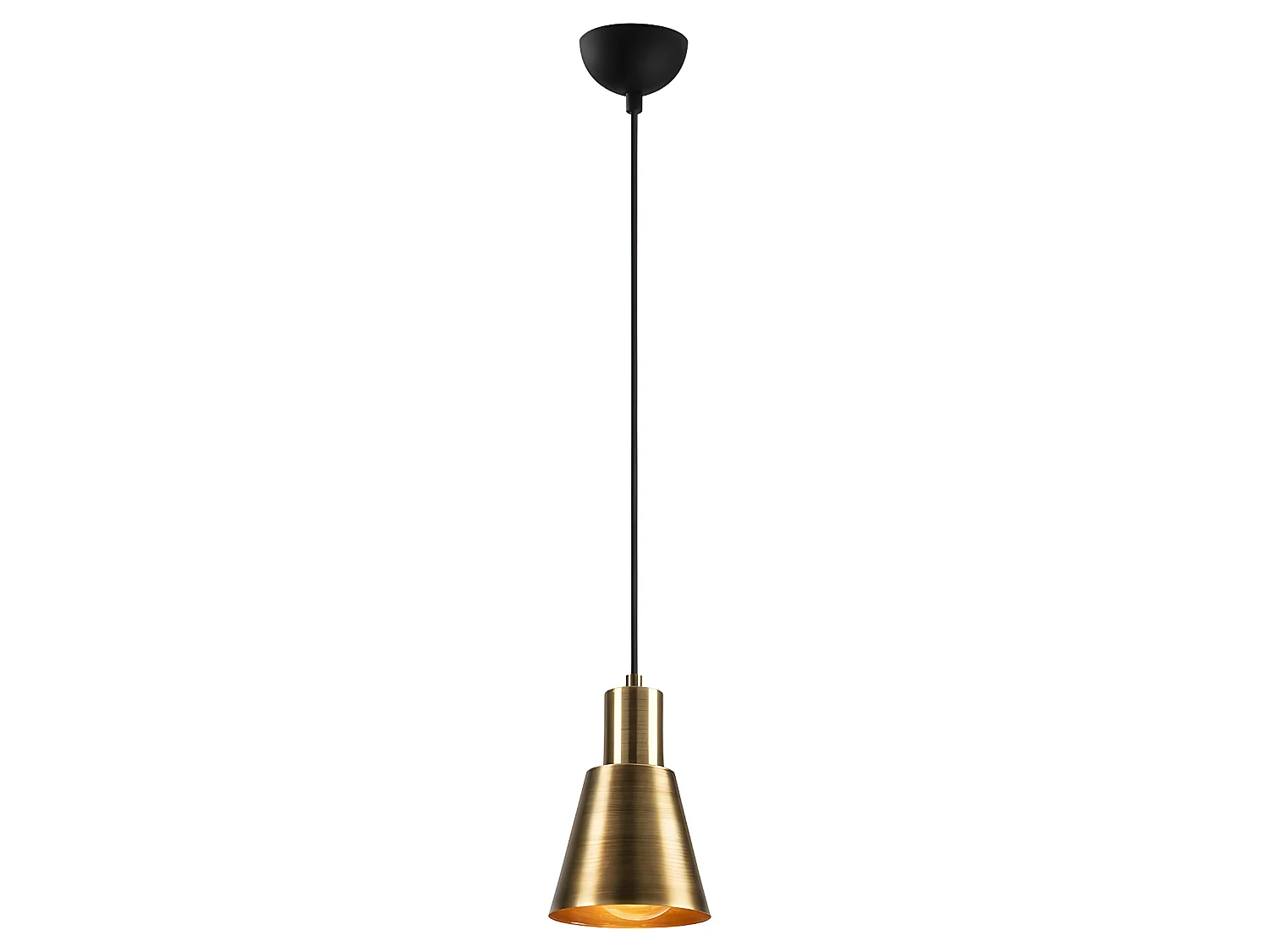 Nordic - Hanglamp Ribe met antiek gouden kap 1xE27 ø14cm