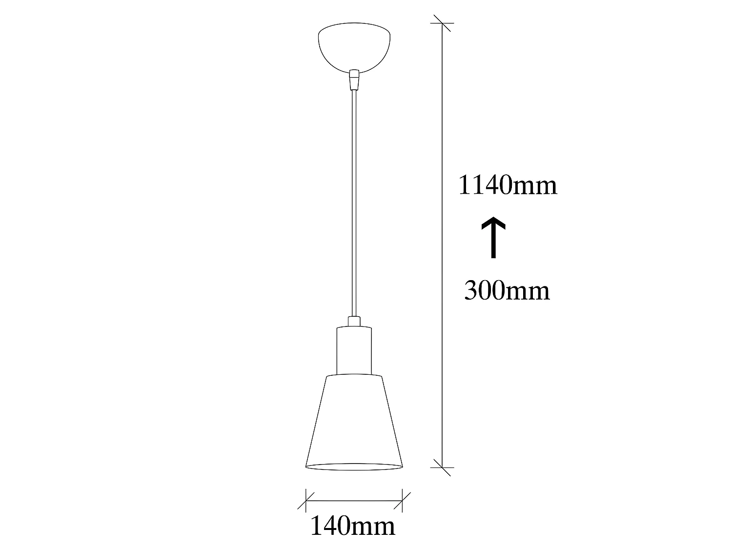 Nordic - Hanglamp Ribe met antiek gouden kap 1xE27 ø14cm