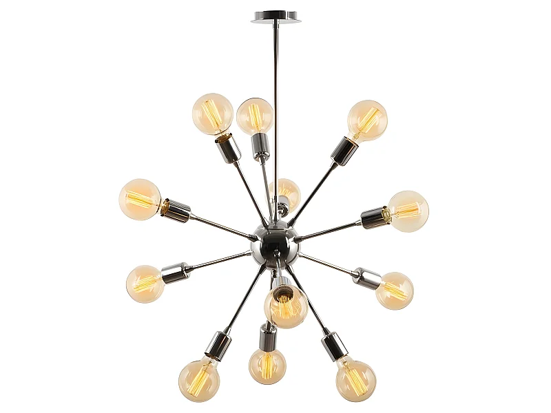 Plafonnier moderne Cooper avec 12 bras chromés 12xE27 ø62cm