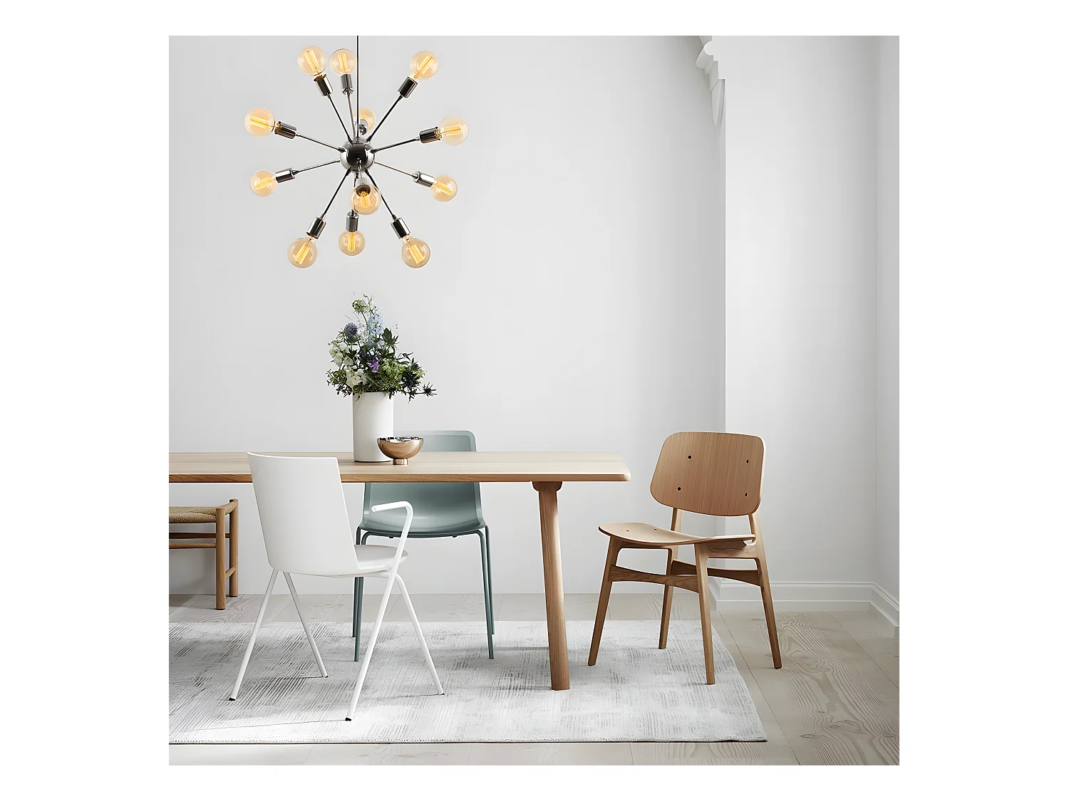 Moderne Plafondlamp Cooper met 12 chromen armen 12xE27 ø62cm