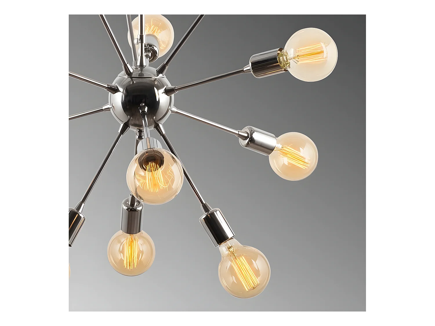 Moderne Plafondlamp Cooper met 12 chromen armen 12xE27 ø62cm