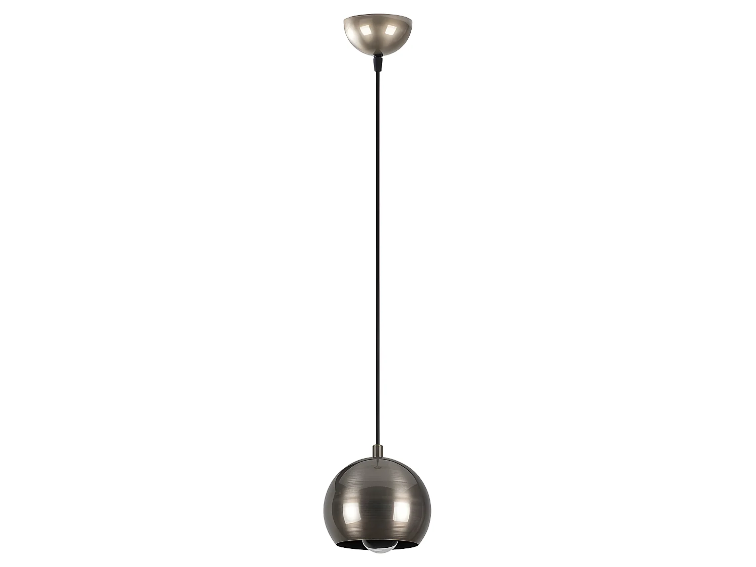 Suspension moderne Harvey avec abat-jour en métal argenté 1xE27 ø15cm