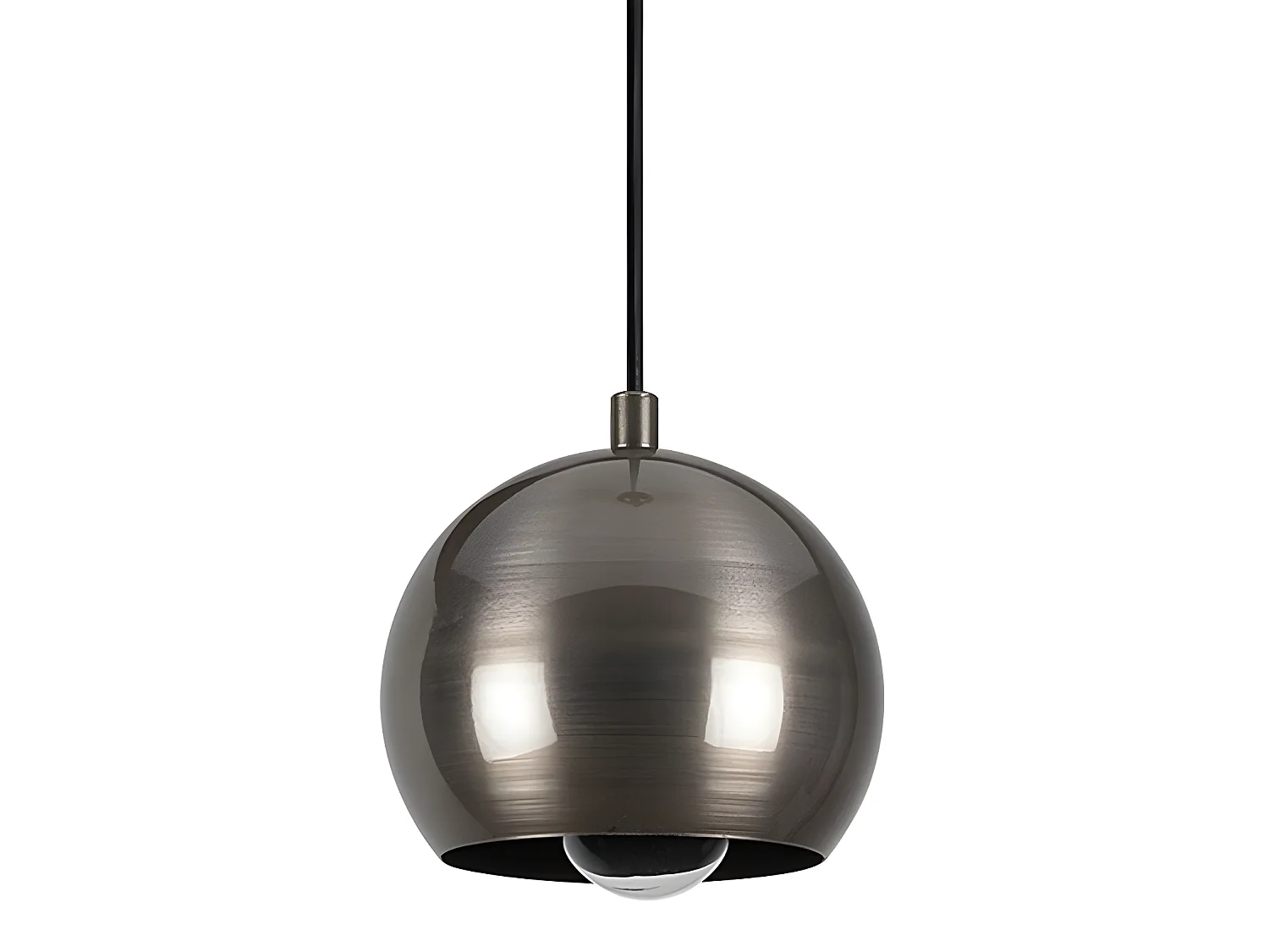 Suspension moderne Harvey avec abat-jour en métal argenté 1xE27 ø15cm