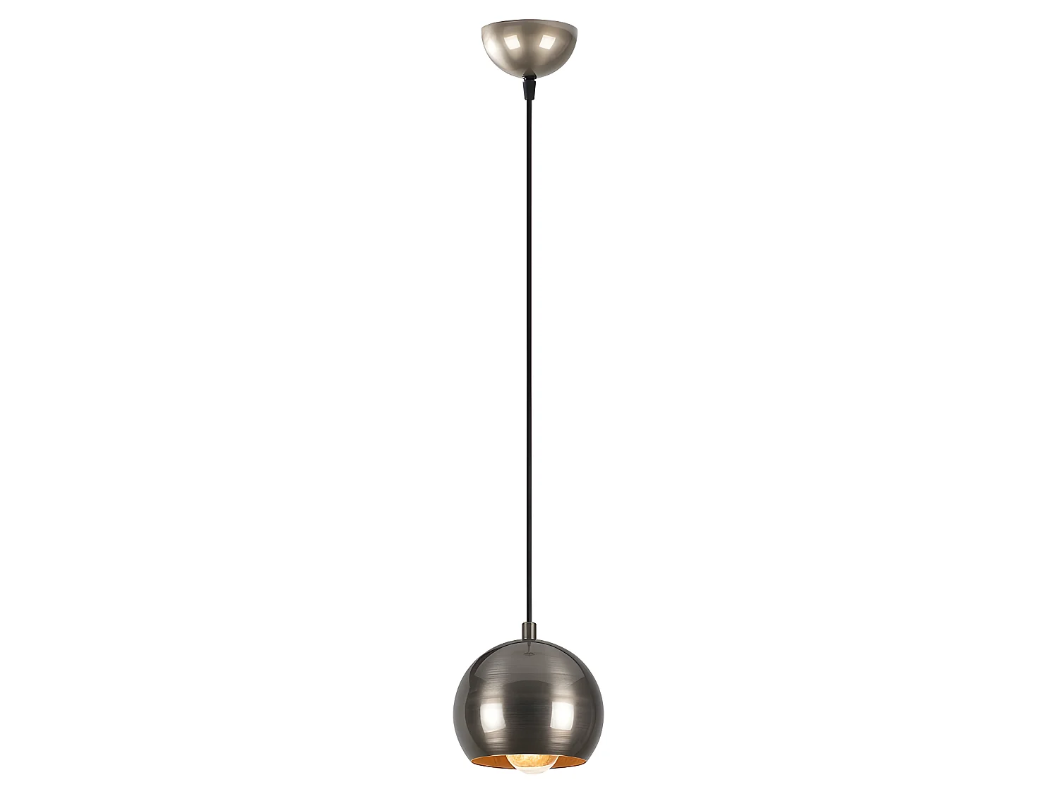 Suspension moderne Harvey avec abat-jour en métal argenté 1xE27 ø15cm