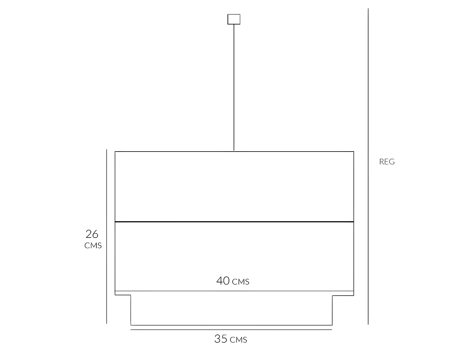 Hanglamp Menida met koffiebruine linnen lampenkap en lichtbruine lijnen 1xE27 ø40