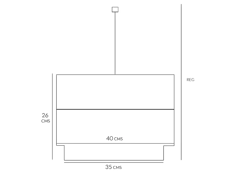 Suspension Menida avec abat-jour en lin marron café et lignes marron clair 1xE27 ø40cm