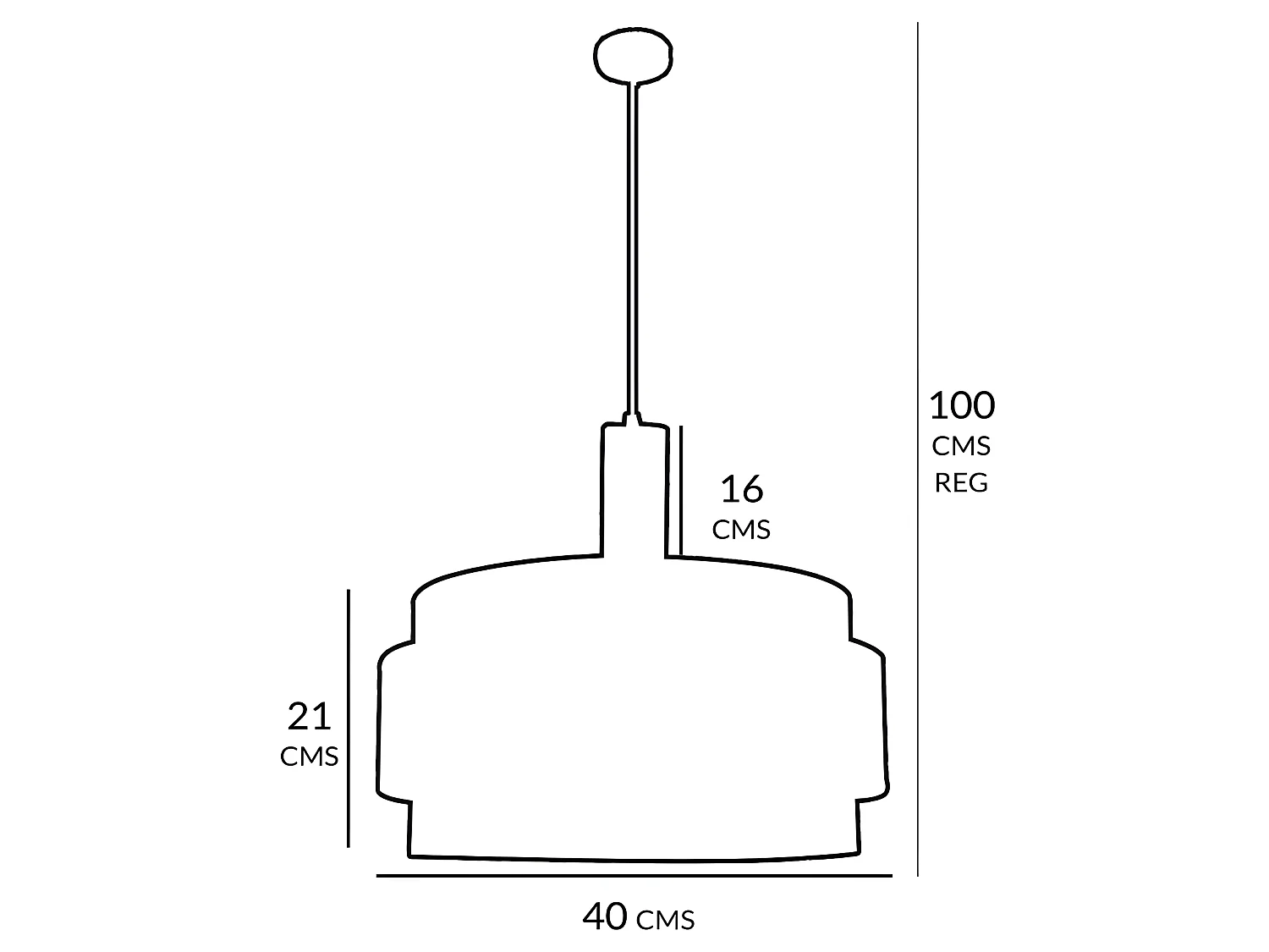 Vontrier plafondlamp met witte stoffen kap en houten stuk 1xE27 ø40cm
