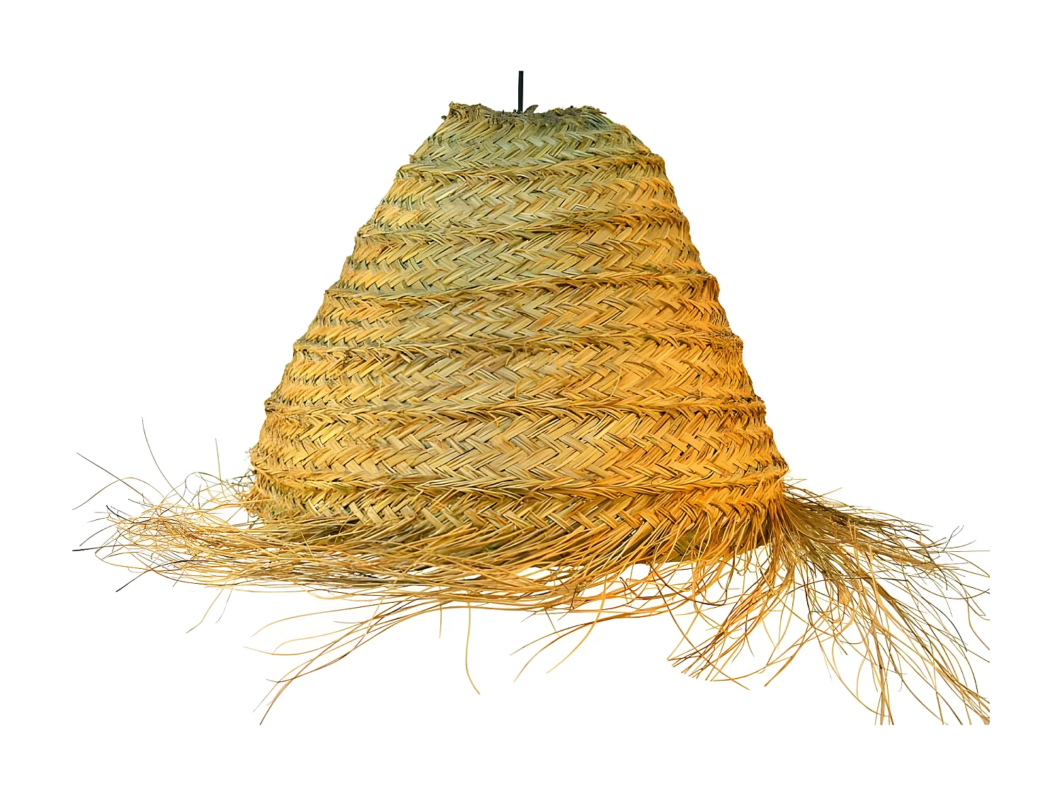 Handgefertigte - Pendelleuchte Nidas mit Espartogras-Schirm 1xE27 ø50cm