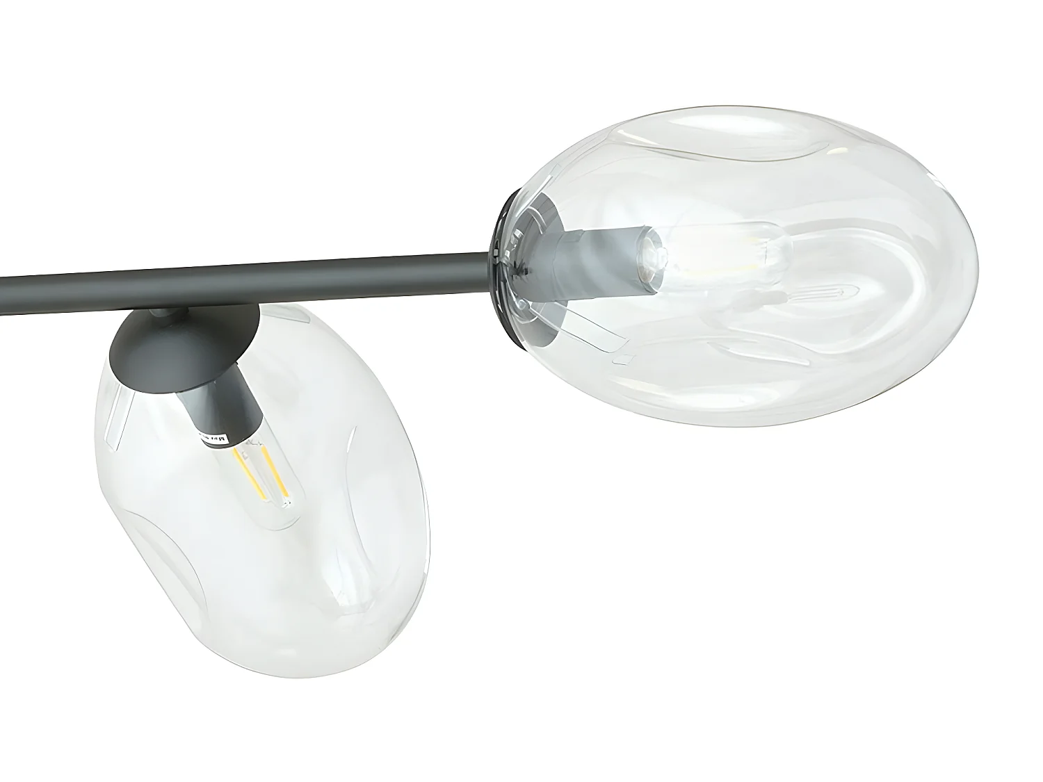 Moderne Bimala hanglamp met 6 helder glazen tulpen 6xE14