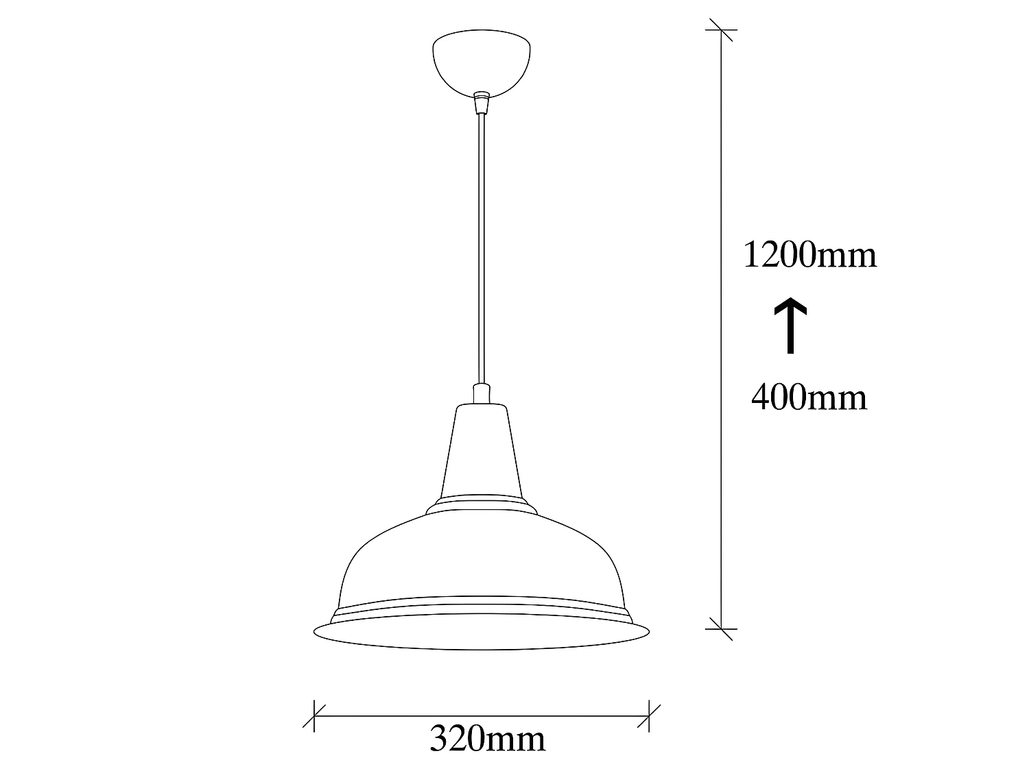 Deckenleuchte Harvey mit schwarzem Schirm und altgoldenen Details 1xE27 ø40cm