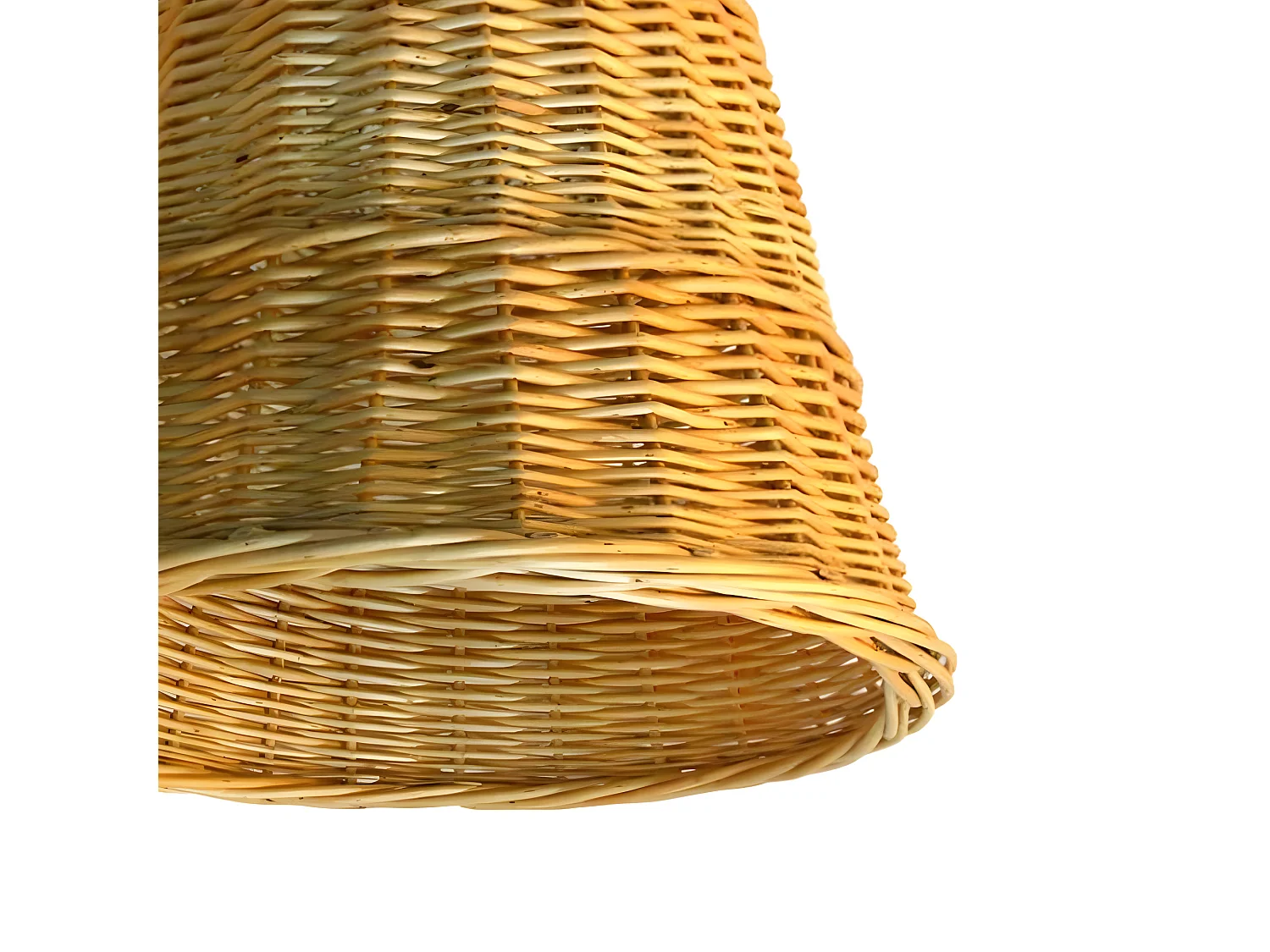 Handgemaakte Cestiza plafondlamp met naturel rieten kap 1xE27 ø40cm