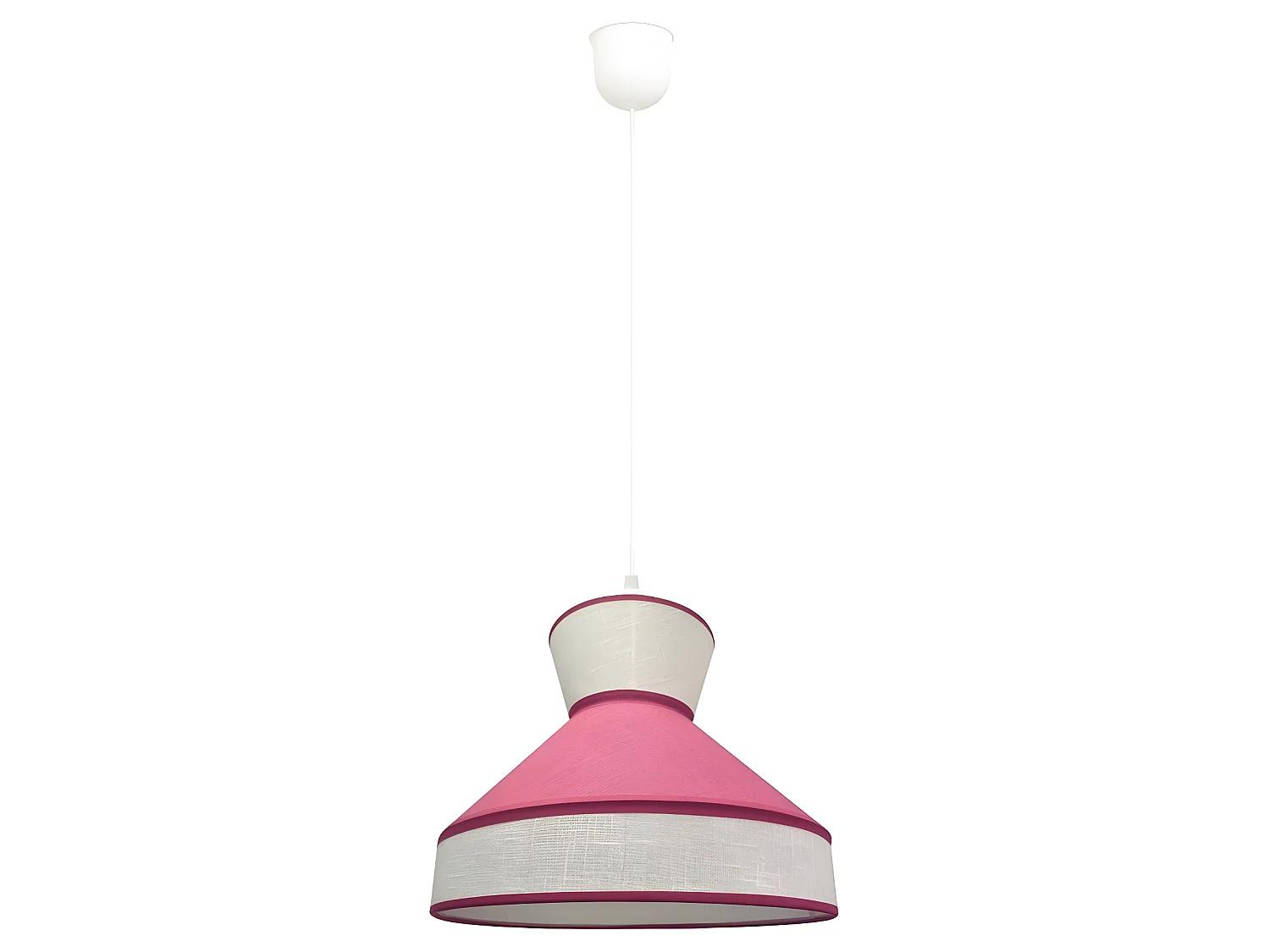 Kinder - Pendelleuchte Ardabil mit rosa Stoffschirm 1xE27 ø40cm