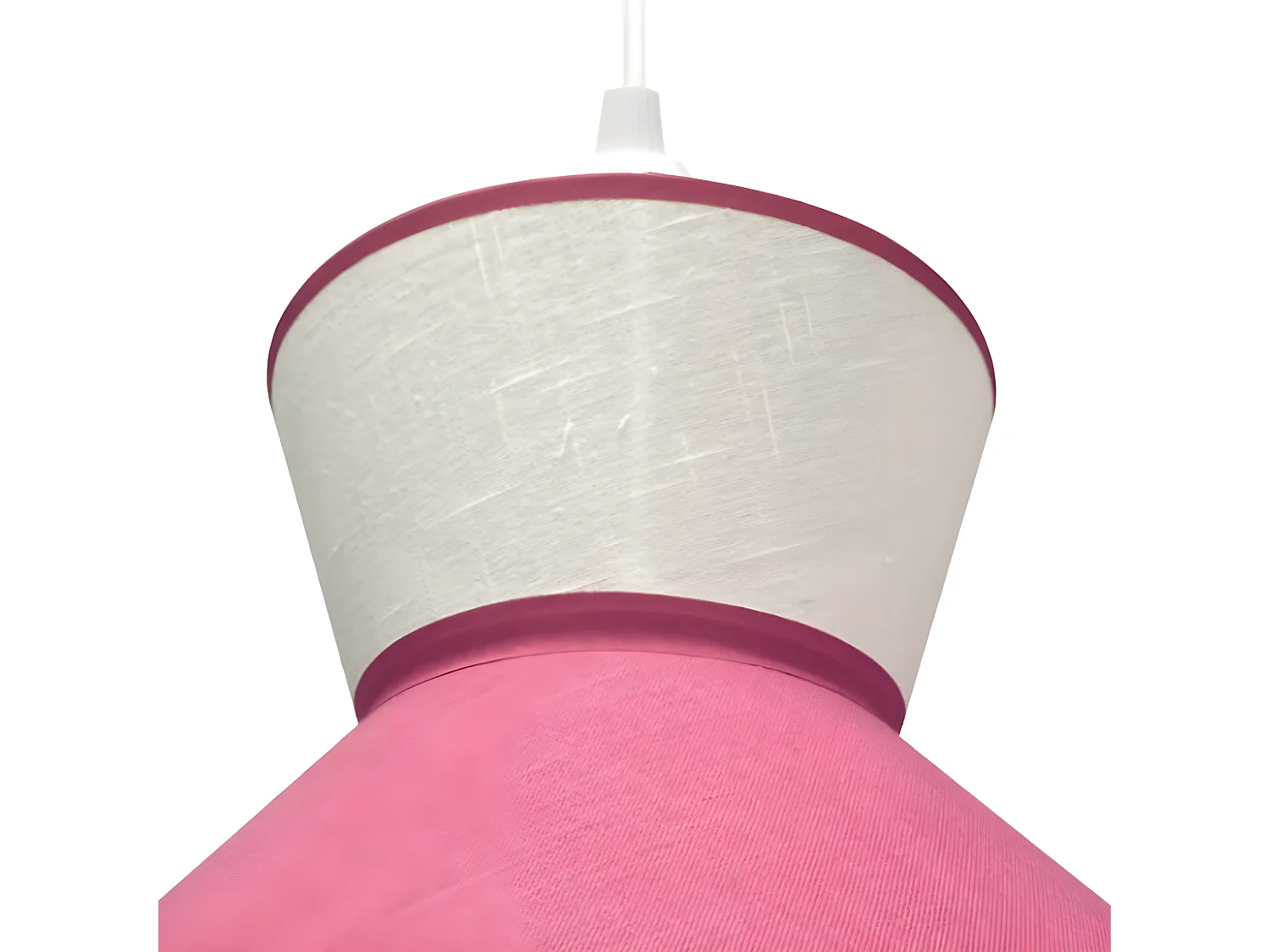 Kinder - Pendelleuchte Ardabil mit rosa Stoffschirm 1xE27 ø40cm