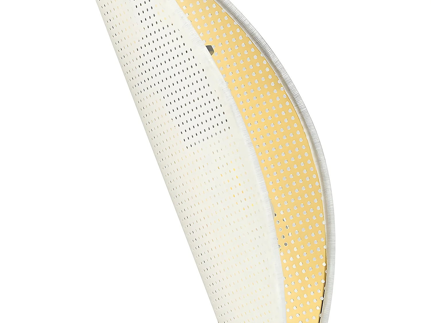 Lustre Flik avec 4 abat-jour en tissu en forme de feuille blanc et doré 4xE14 ø102