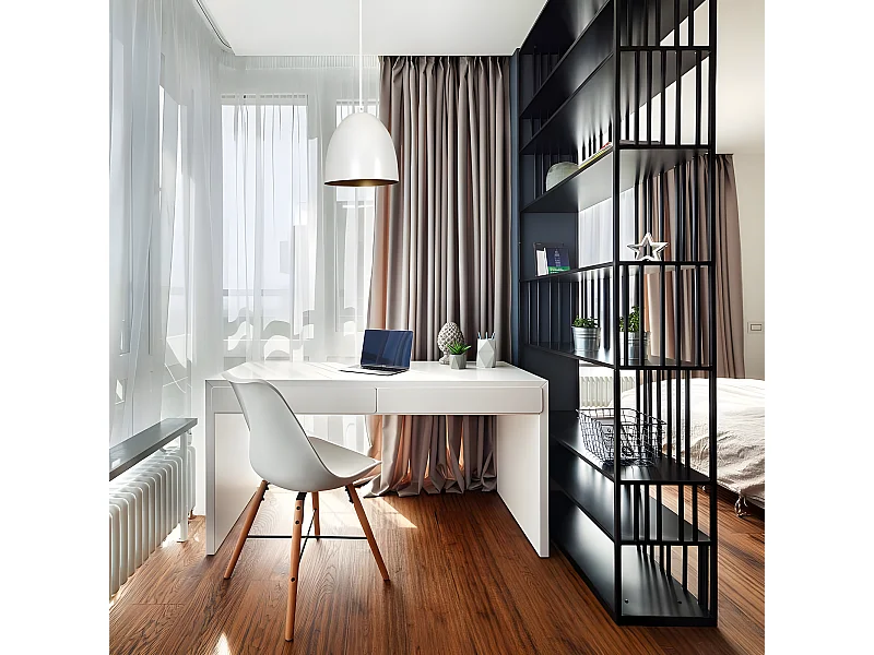 Suspension Nordic Jonix avec abat-jour en métal blanc lisse 1xE27 ø18cm