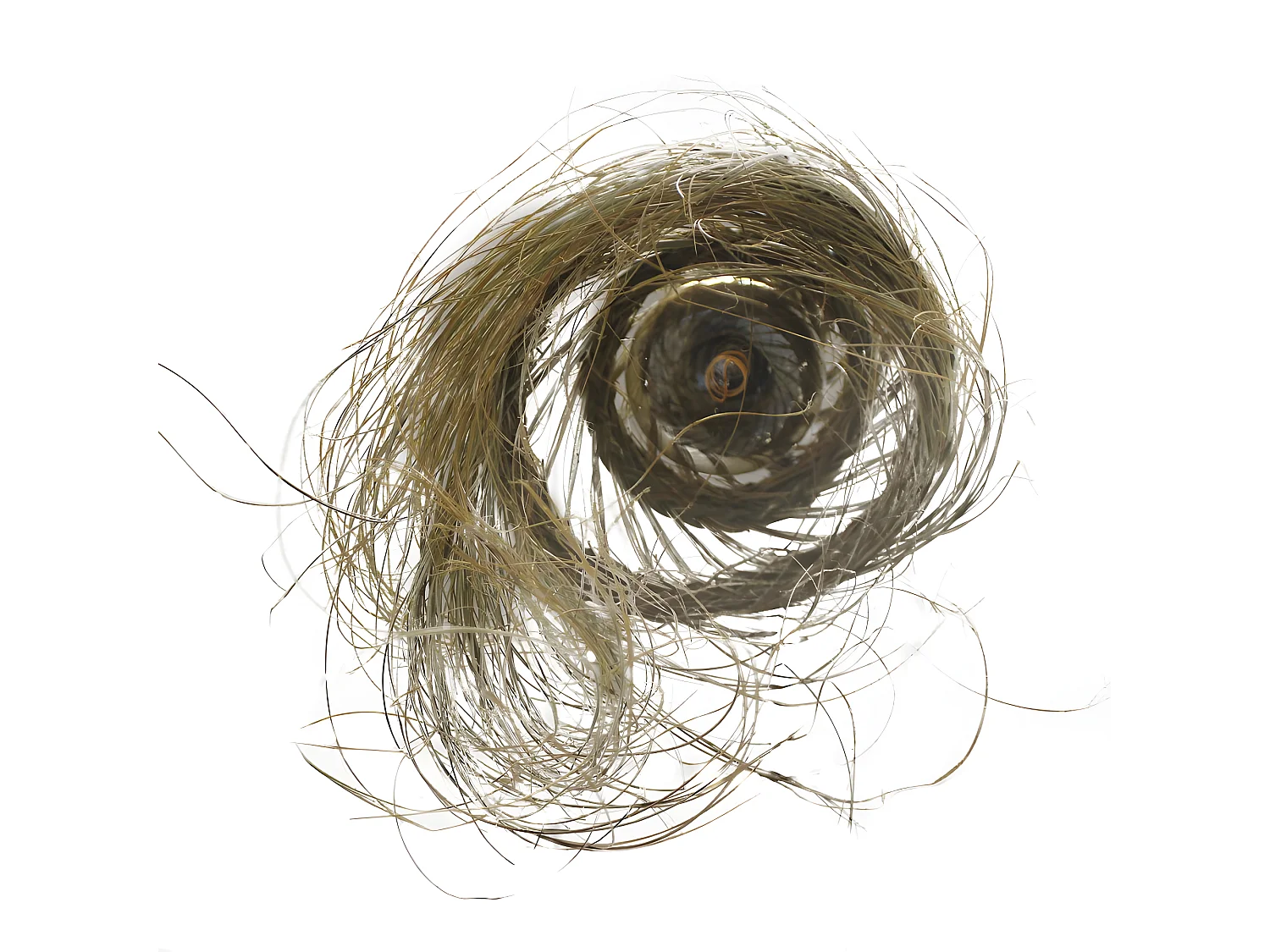 Suspension faite main en sparte Siegra avec longues franges 1xE27 ø27cm