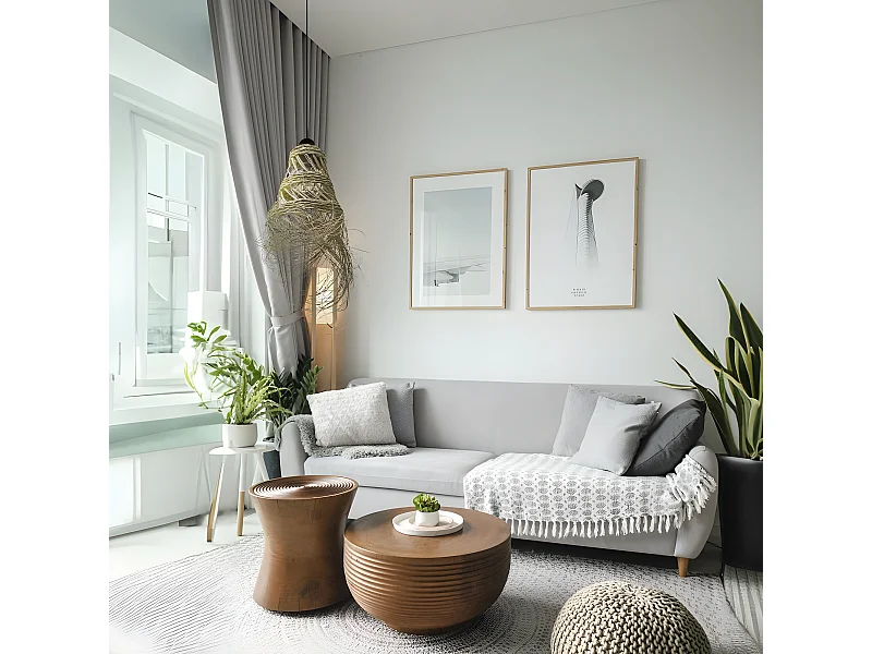 Siegra handgemaakte esparto hanglamp met lange franjes 1xE27 ø27cm