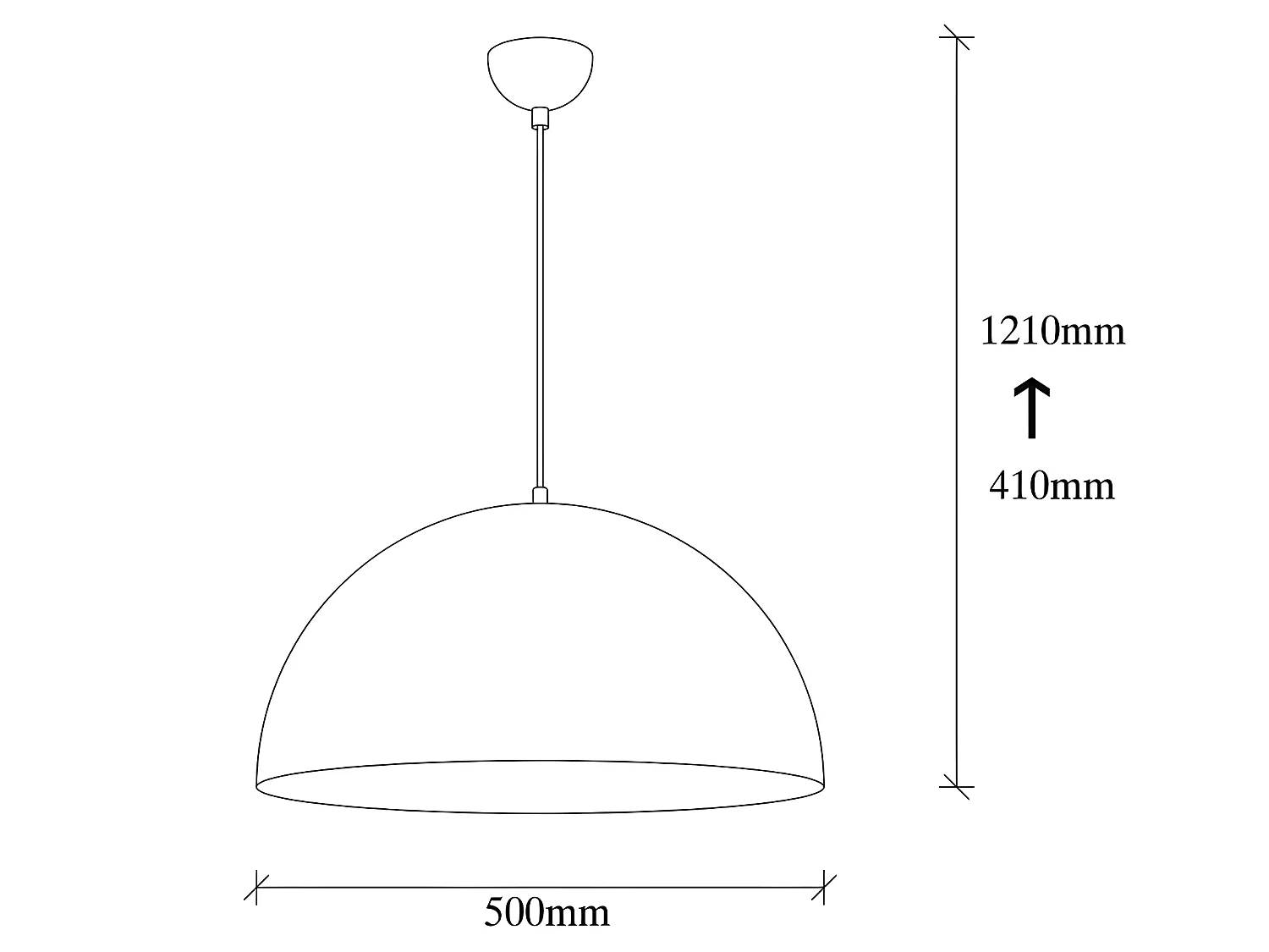 Harvey Plafondlamp met zwarte lampenkap en gouden binnenkant 1xE27 ø50cm