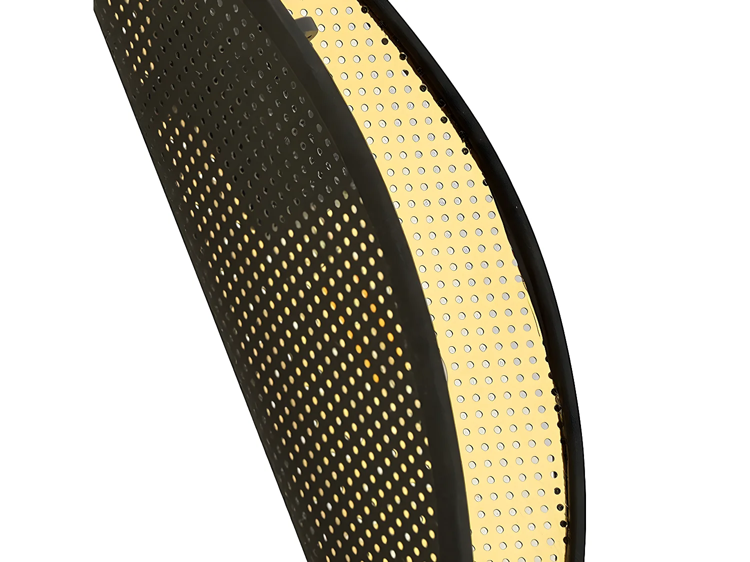 Lámpara de araña Flik con 4 pantallas de tela en forma de hoja negro y dorado 4xE14 ø102cm