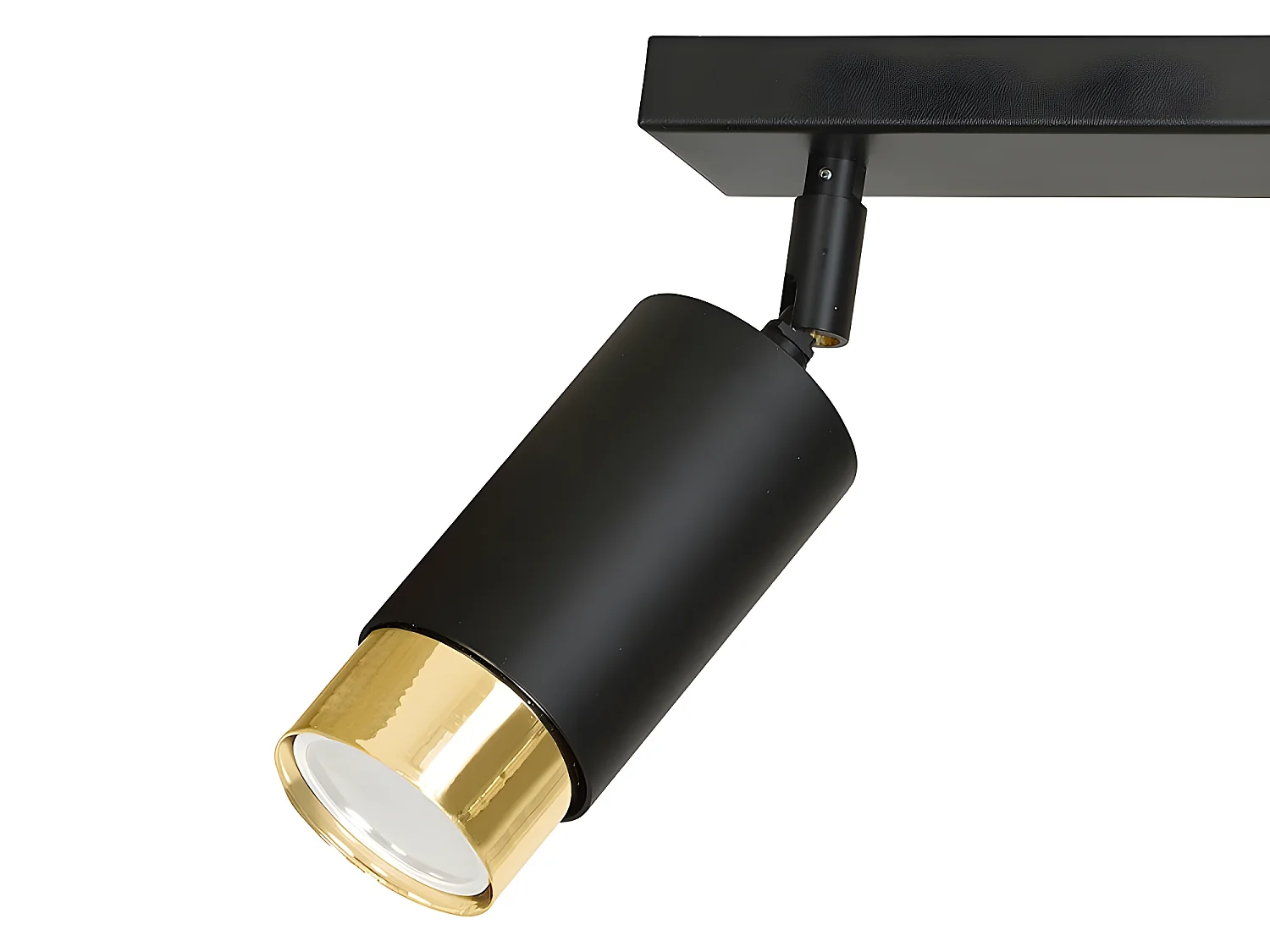 Plafonnier linéaire Mura avec 3 spots orientables en noir et or 3xGU10