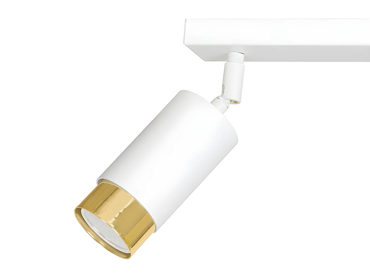 Plafonnier linéaire Mura avec 3 spots orientables blanc et doré 3xGU10