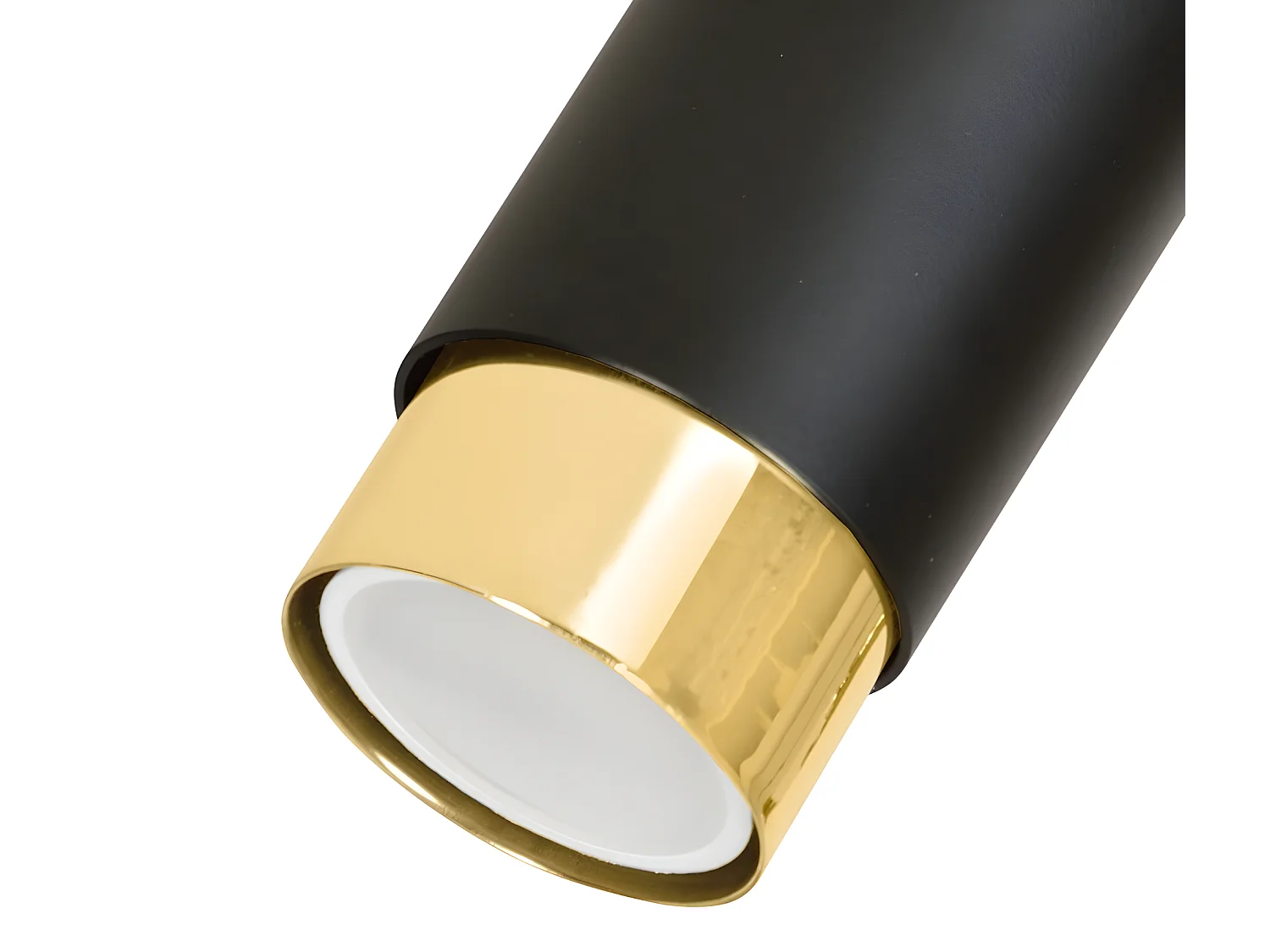 Spot de teto ajustável Mura em metal preto e dourado 1xGU10 ø8cm