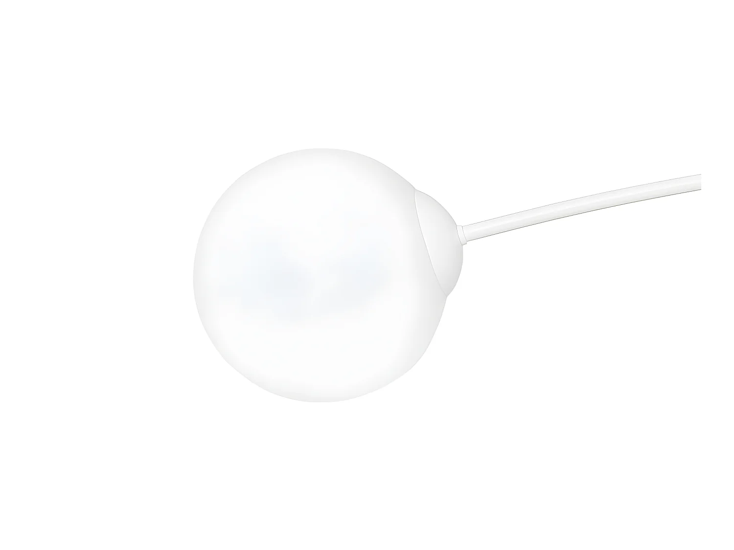 Plafonnier blanc moderne Mobis avec 2 sphères en verre 2xE14