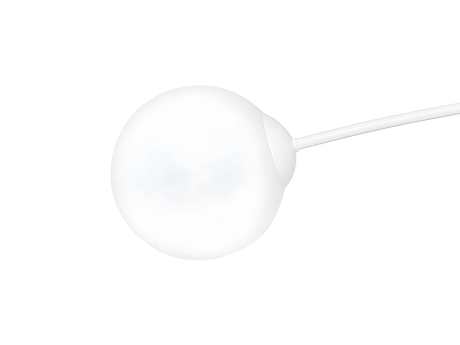 Plafonnier blanc moderne Mobis avec 2 sphères en verre 2xE14