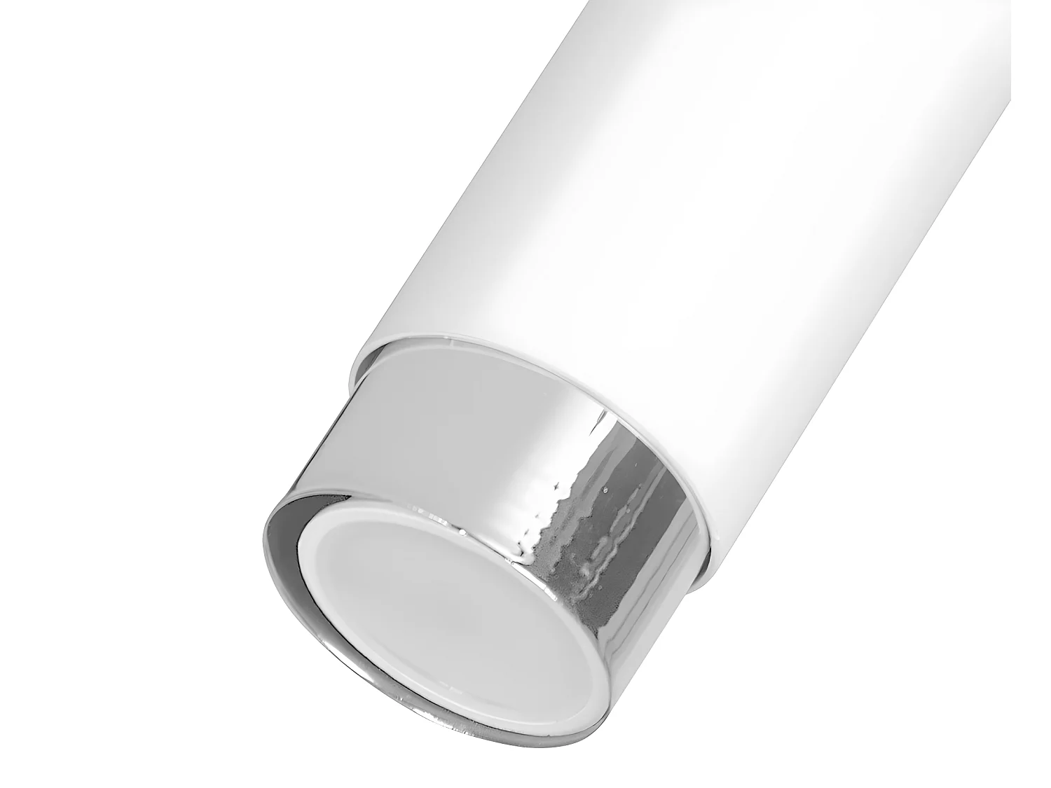 Foco de techo orientable Mura de metal blanco y cromo 1xGU10 ø8cm