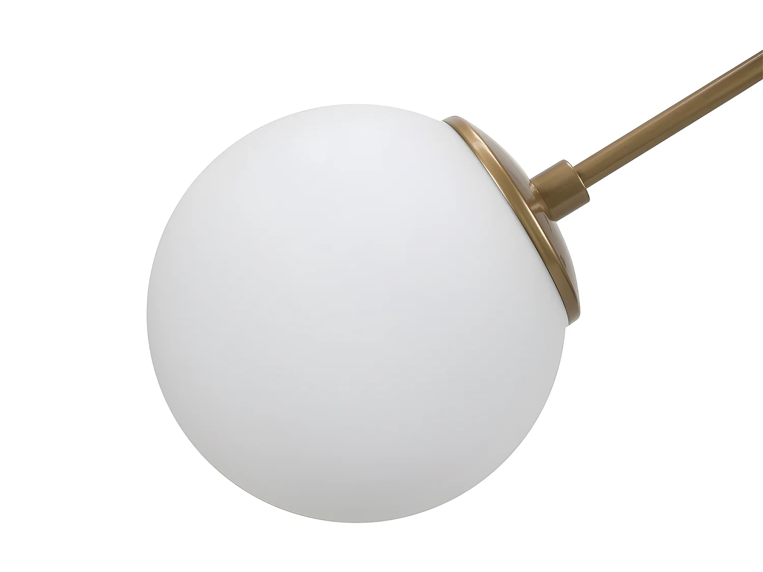 Deckenleuchte Mulen im nordischen Stil in Antikgold mit 2 Glaskugeln 2xE27