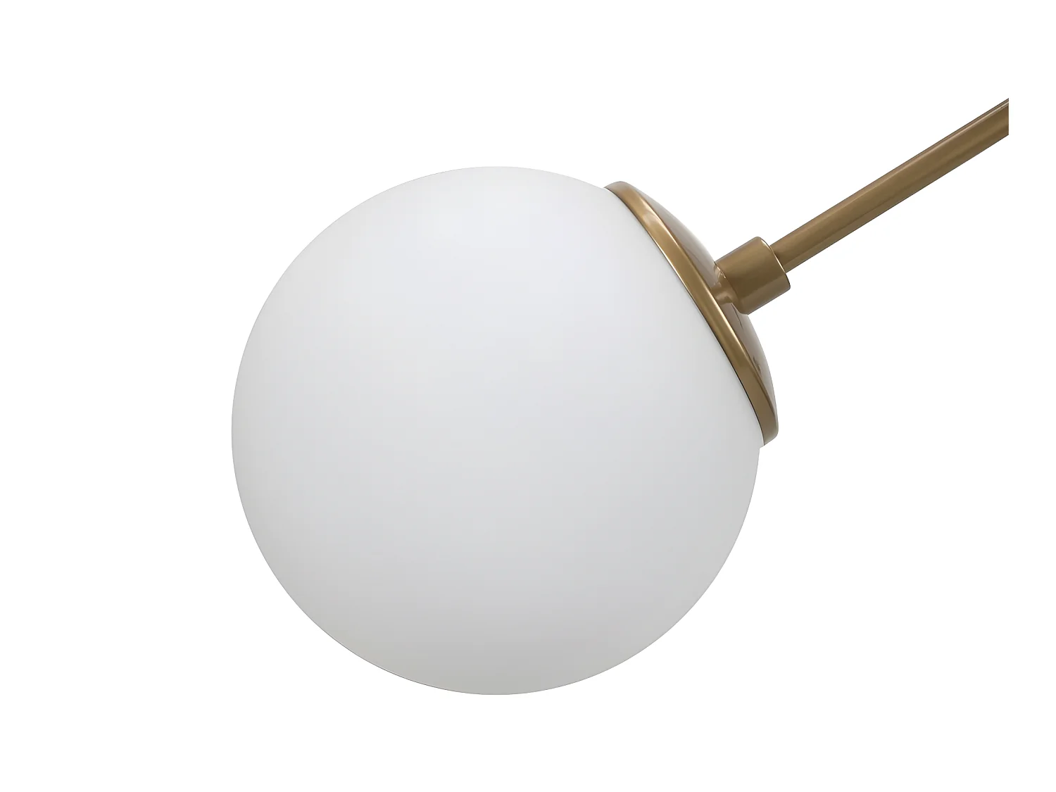 Plafoniera Mulen dorato antico nordico con 2 sfere in vetro 2xE27