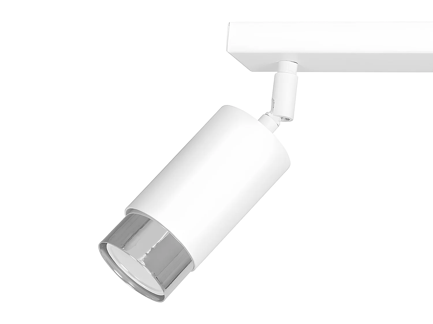 Regleta de techo Mura con 4 focos orientables en blanco y cromo 4xGU10