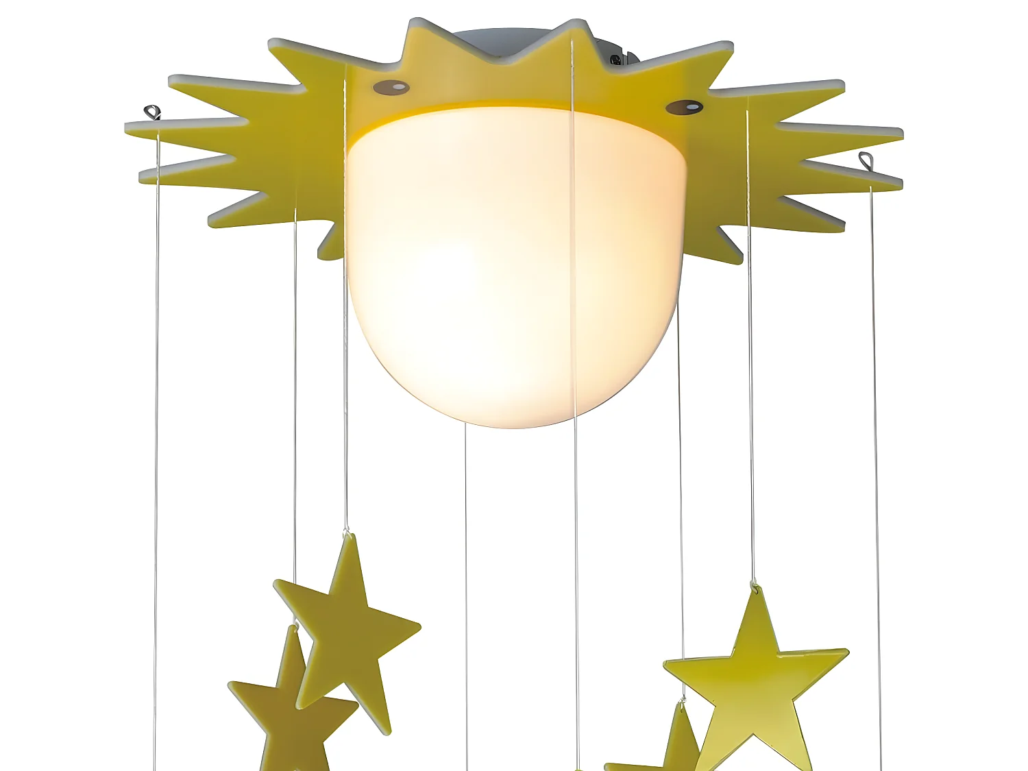 Plafonnier enfant Etoiles et Lunes Jaune Plastique Style Enfant 1xE27 ø38