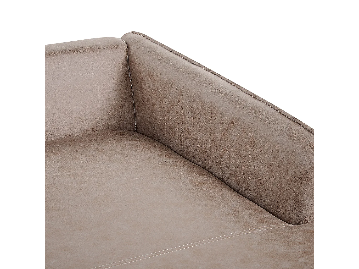 Narożnik GALLO Zamsz ekologiczny Jasnobrązowy dla 3 osób Lewostronny