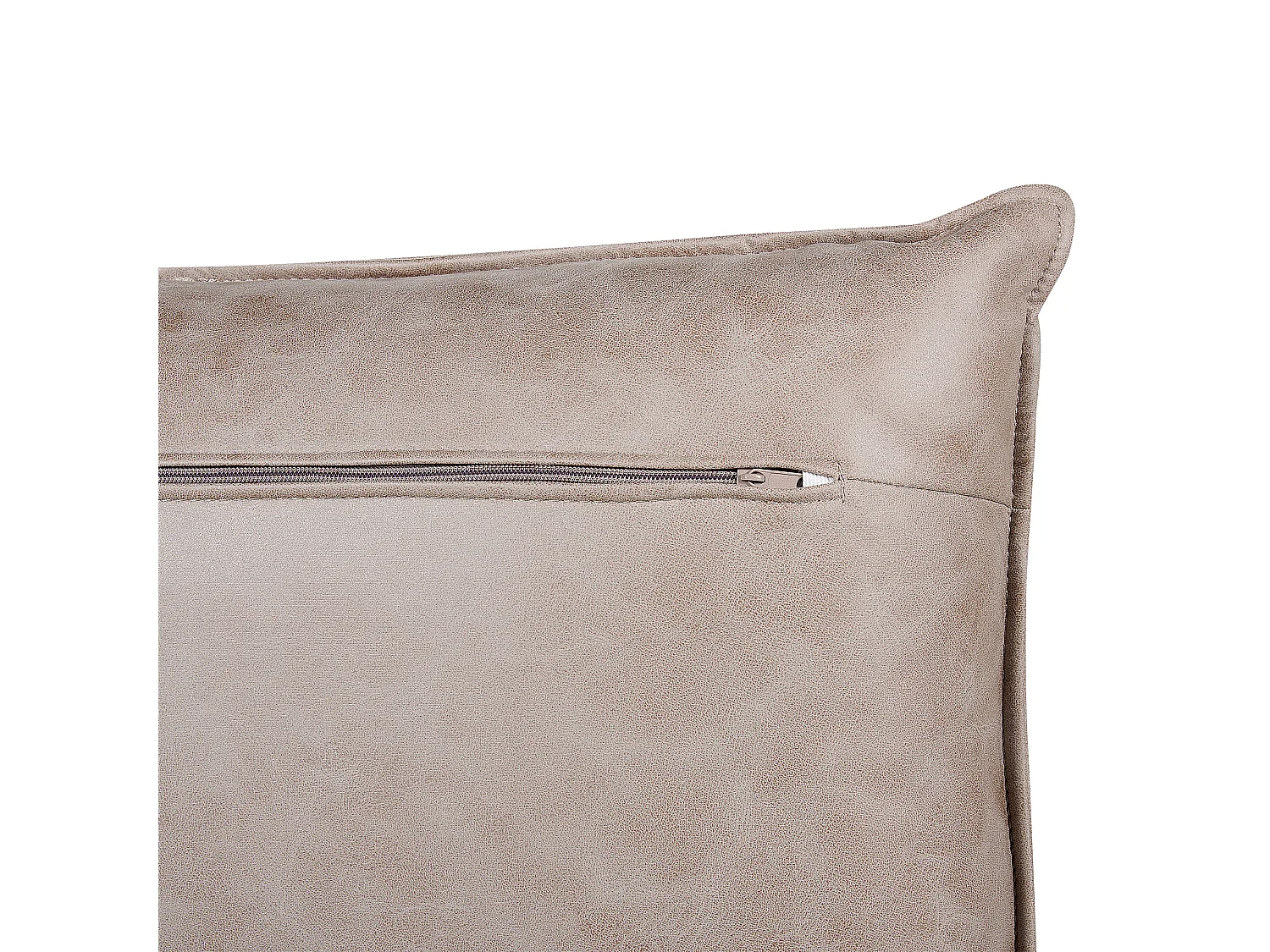 Canapé d'Angle Côté Gauche en Cuir PU Marron Clair 3 Places Rembourré Pieds Métal Gallo