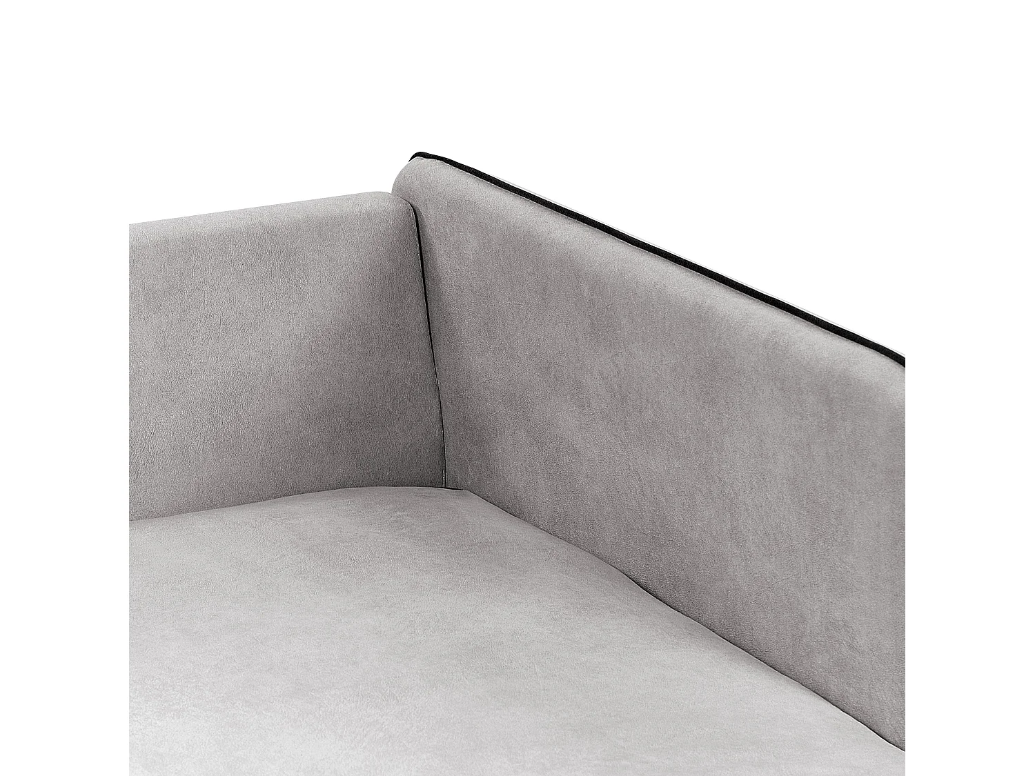 Canapé d'Angle  en Velours Gris Clair 3 Places Rembourré Pieds Métal Altan