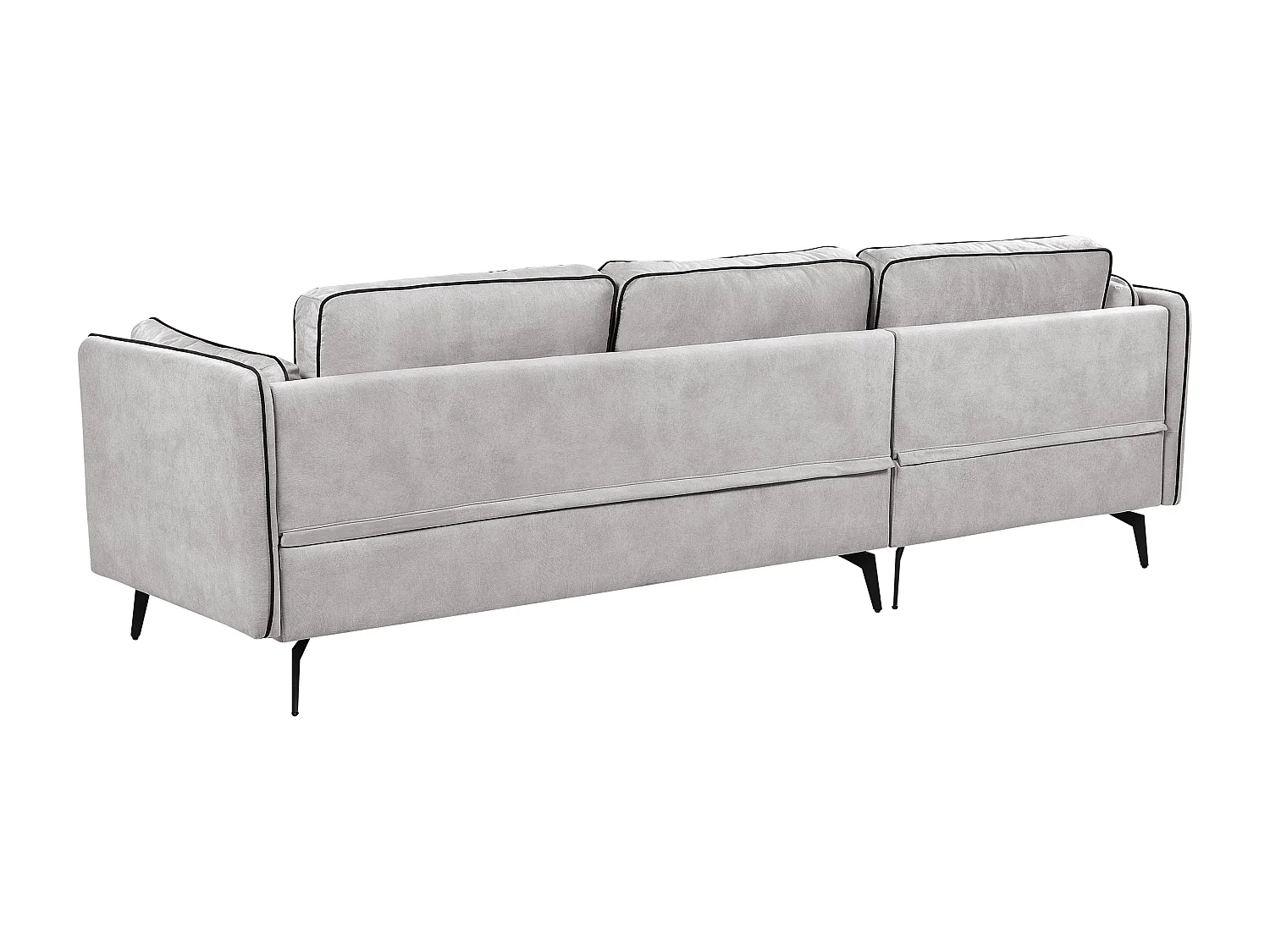 Divano angolare ALTAN Velluto Grigio chiaro 3 posti Lato destro