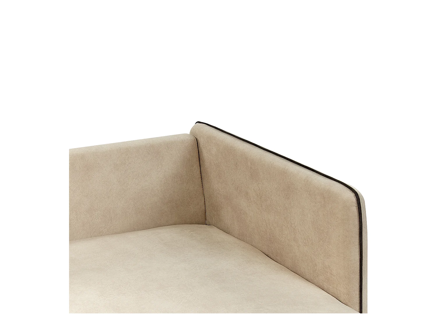 Ecksofa ALTAN Samtstoff Beige 3-Sitzer linksseitig