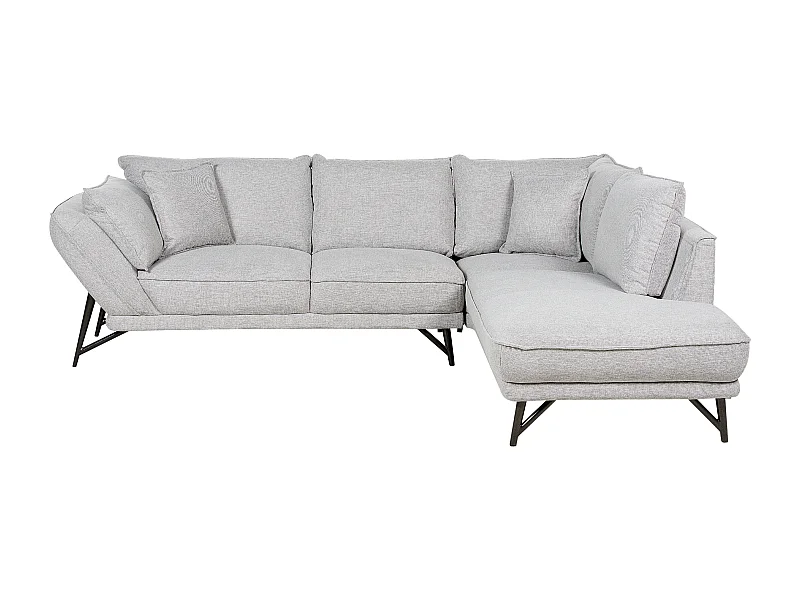 Hoekbank ELGA Linnen Lichtgrijs 3-zitter Linkerzijde