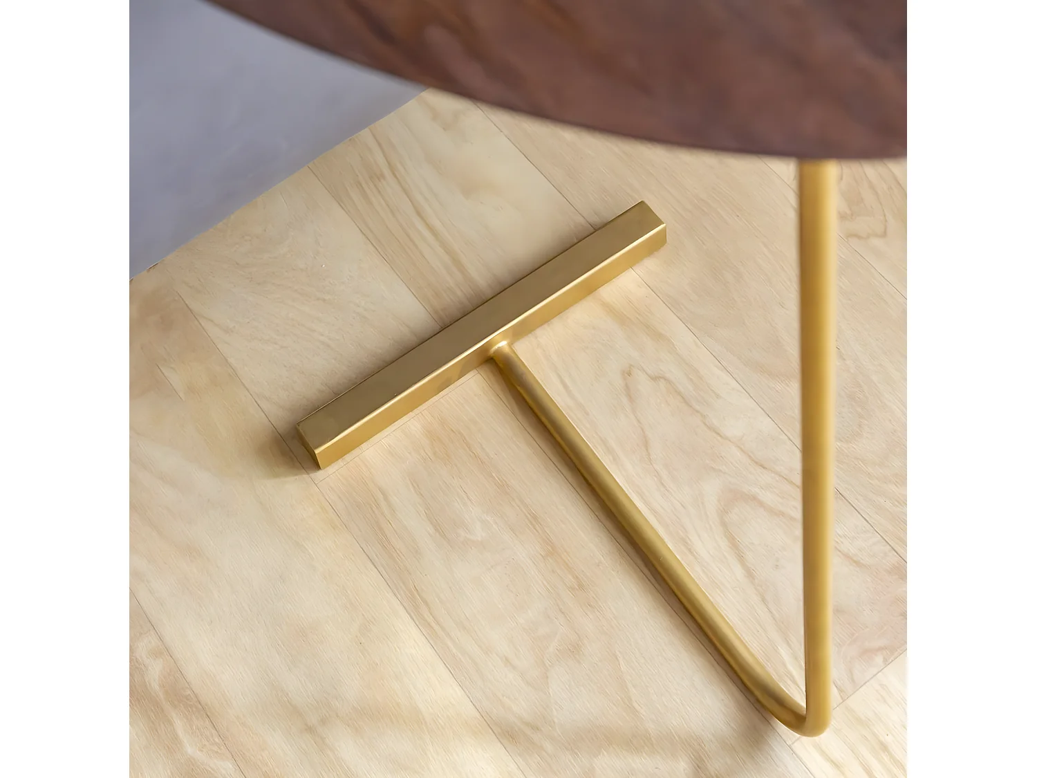 Bout de canapé en bois de manguier et métal Léon