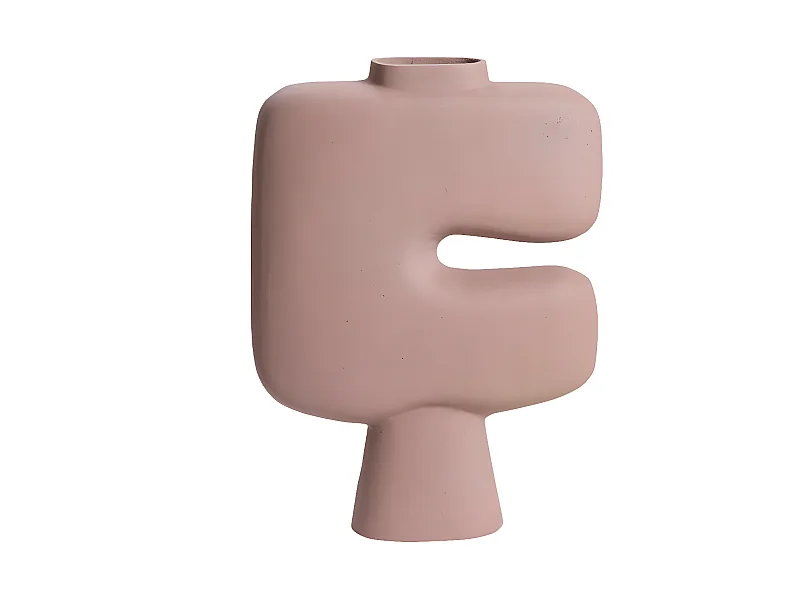 Grand vase rose en aluminium Cosmo