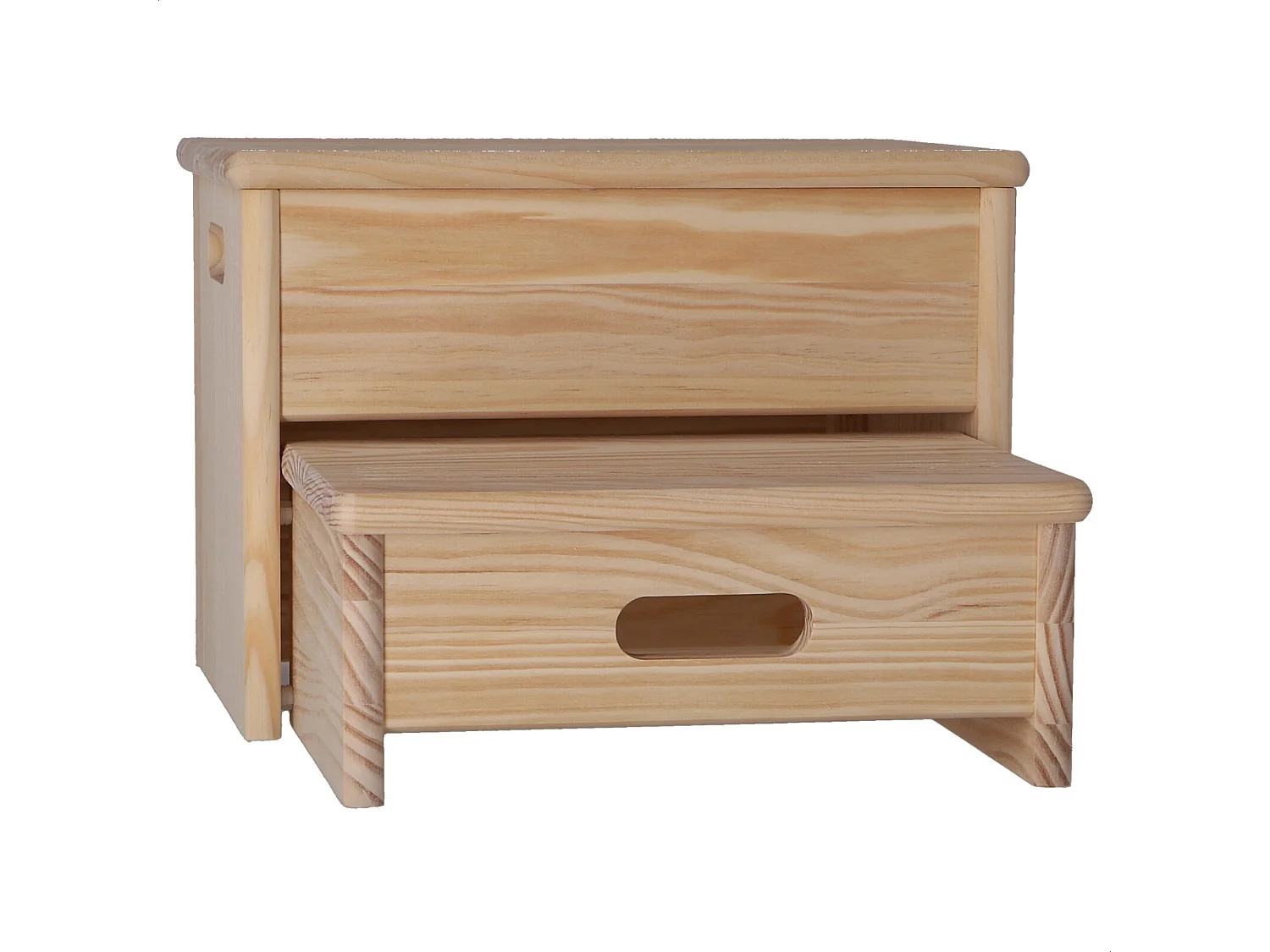 Tabouret à 2 marches, finition SANS vernis, 35x25x20 cm