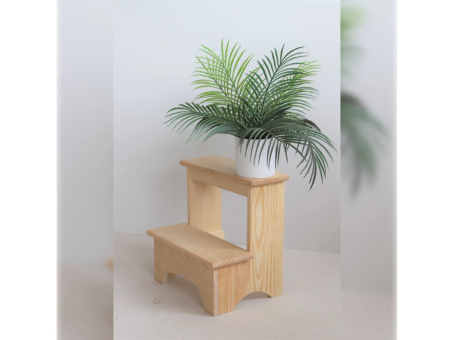 Tabouret d'escalier en bois, finition SANS vernis, 40x30x40 cm