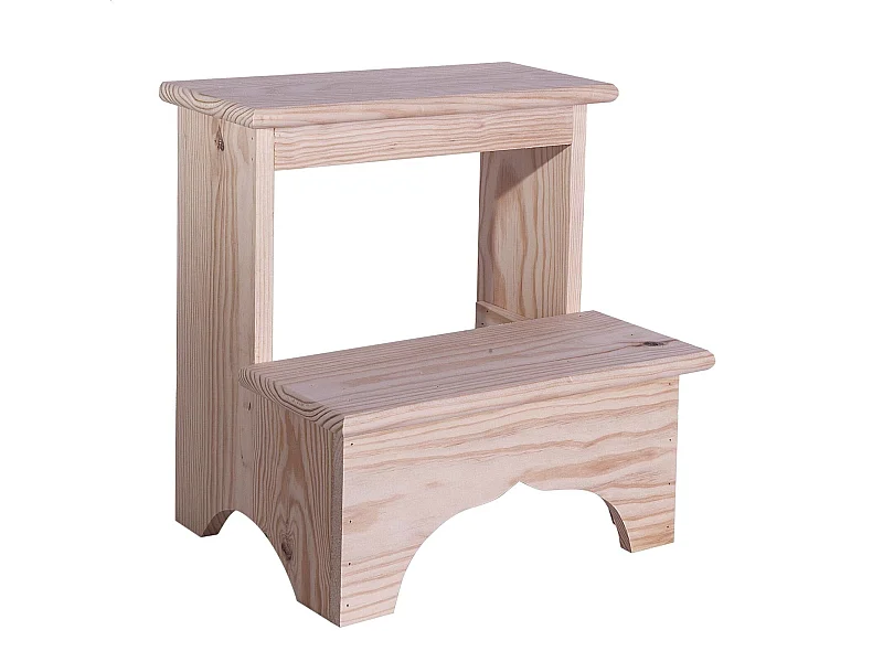 Tabouret d'escalier en bois, finition SANS vernis, 40x30x40 cm