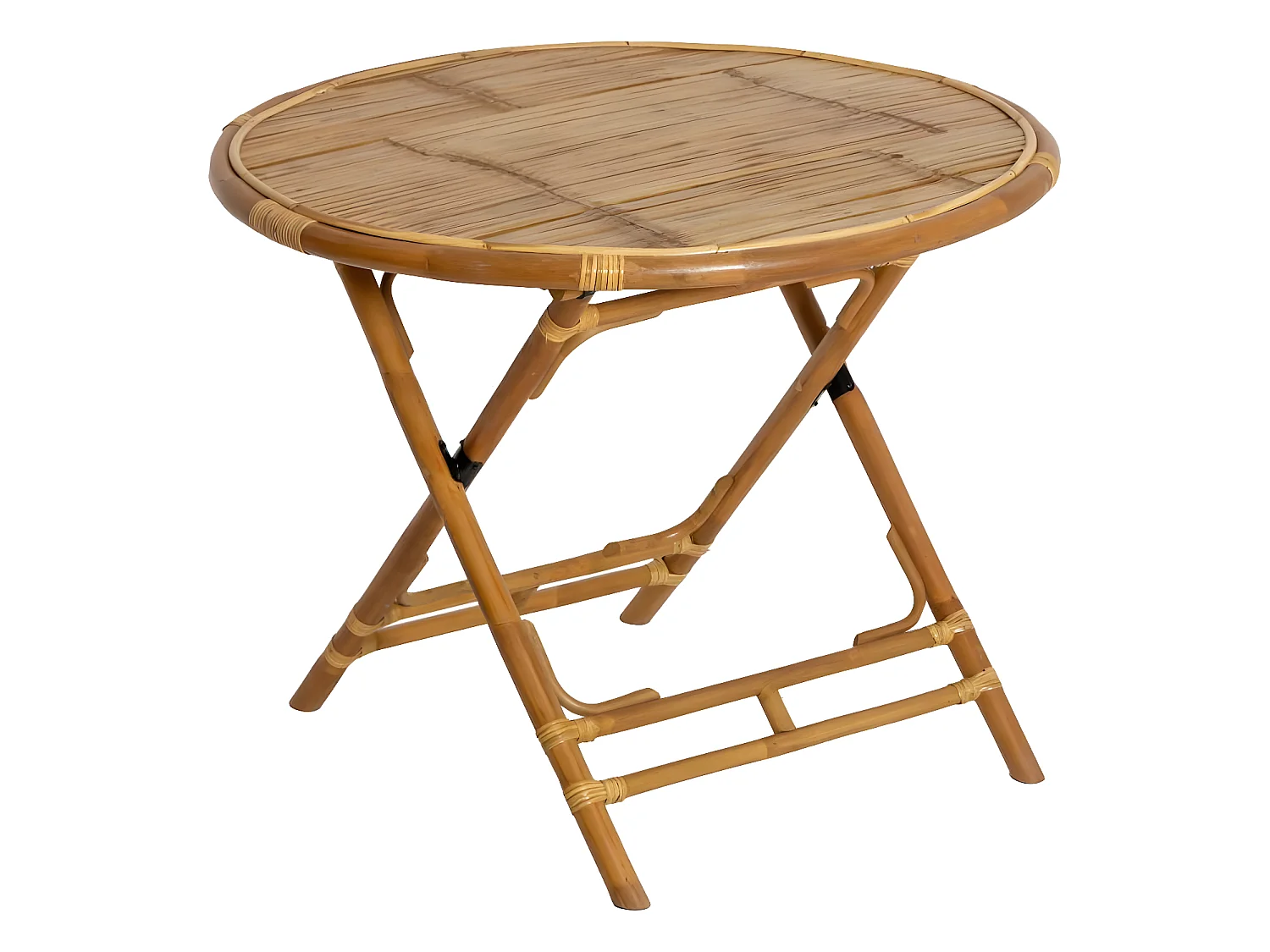 Table ronde en bambou 4 places Soline