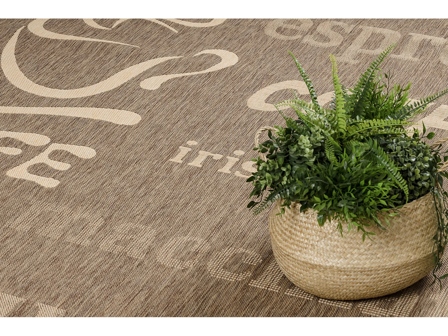 TEPPICH SIZAL FLOORLUX 20645 coffe / natürlich 80x150 cm