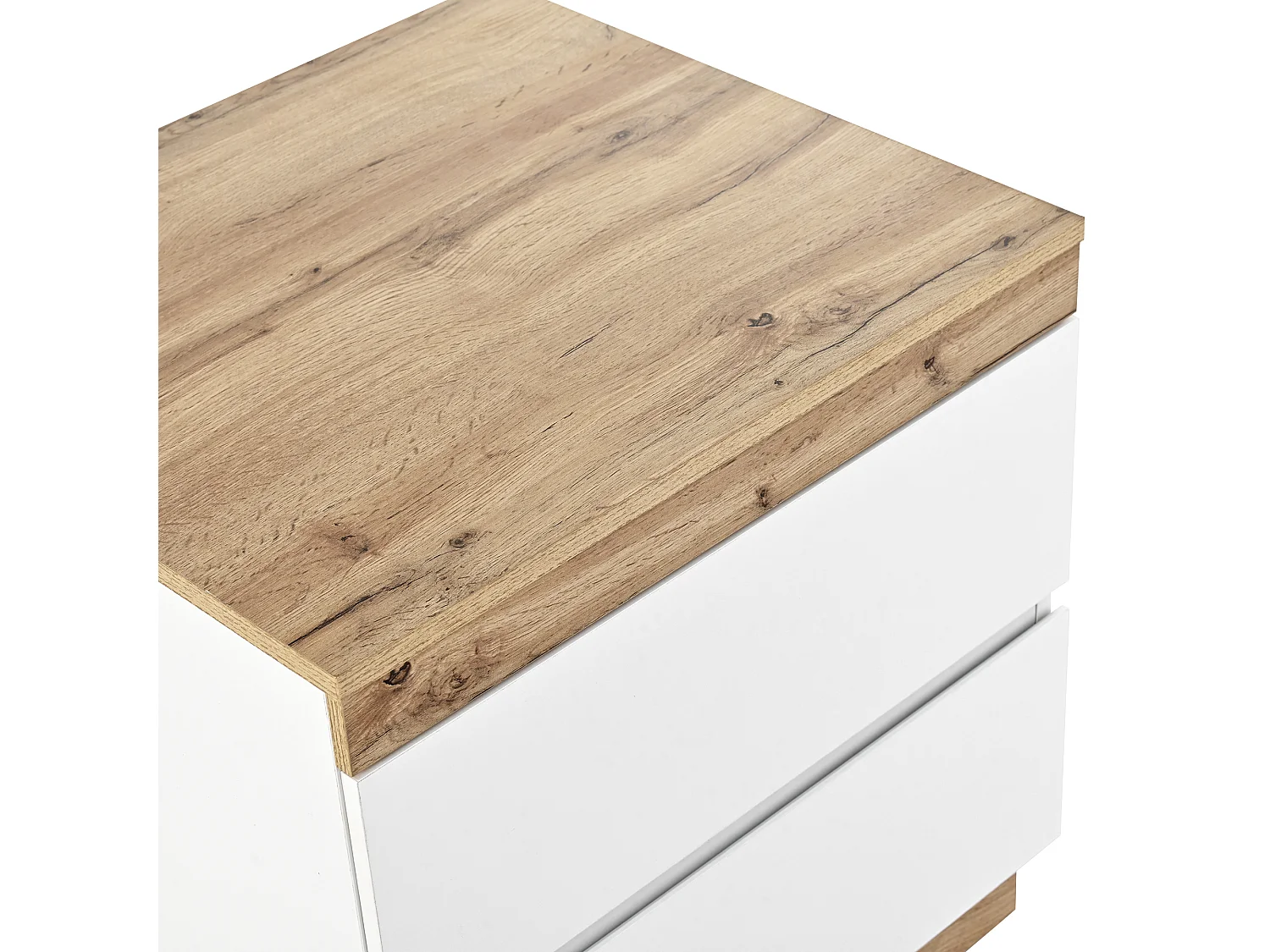 Nachtkastje met 2 lades - Scandinavische stijl - Wit